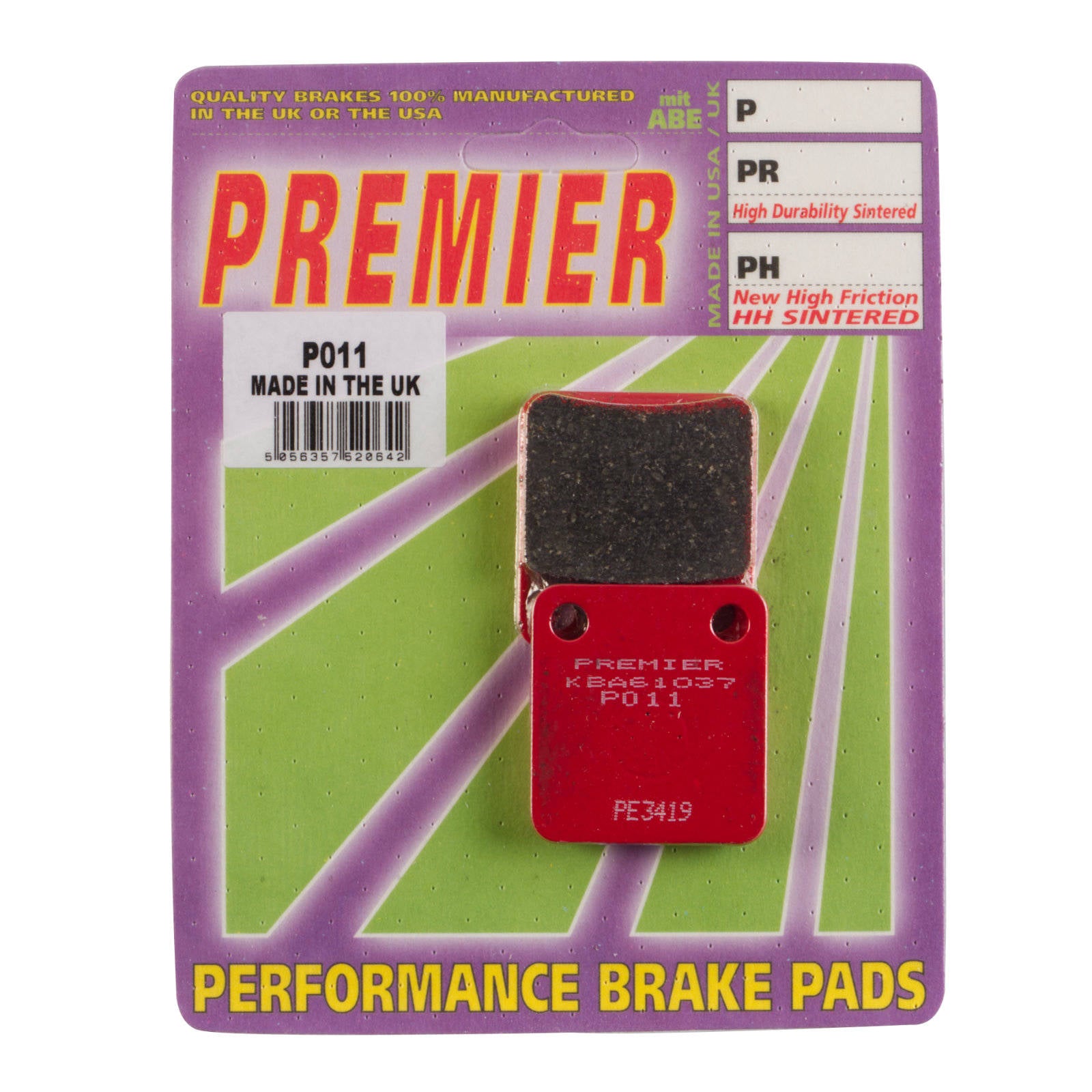 New PREMIER Brake Pads - P Organic Standard #PBP11 | Australian Moto Spares