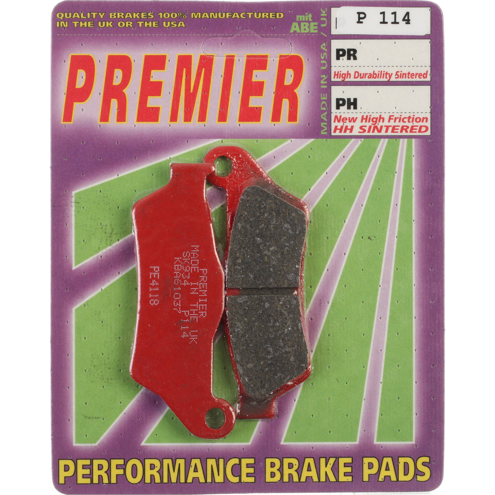 New PREMIER Brake Pads - P Organic Standard #PBP114 | Australian Moto Spares