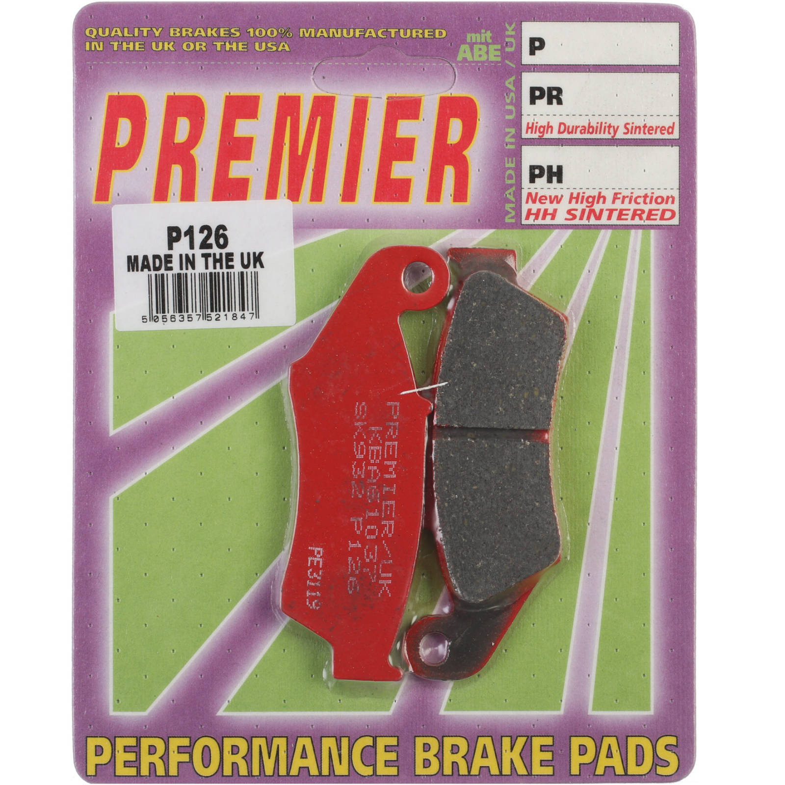 New PREMIER Brake Pads - P Organic Standard #PBP126 | Australian Moto Spares