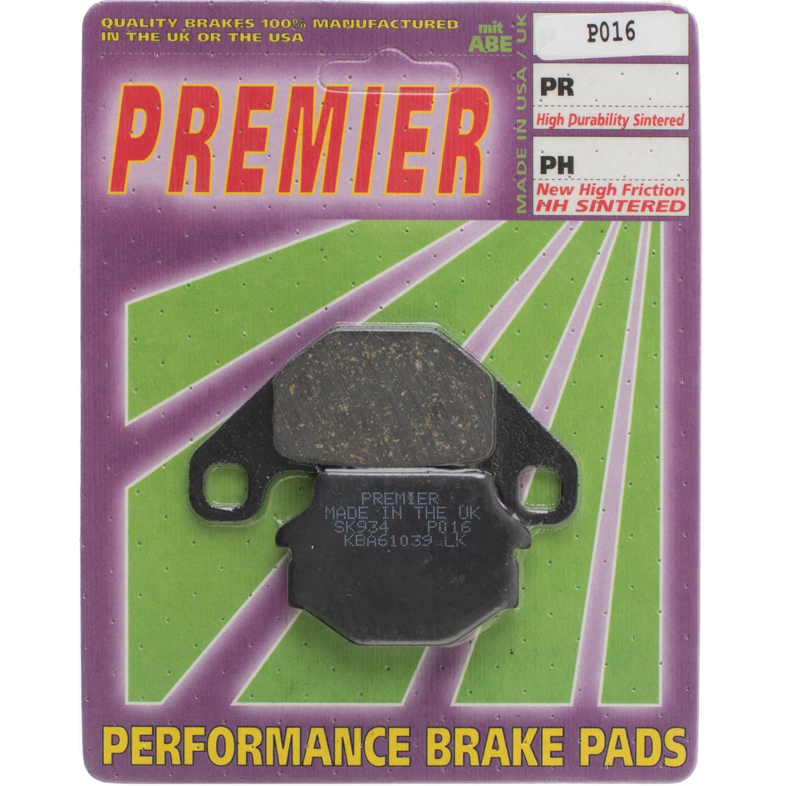 New PREMIER Brake Pads - P Organic Standard #PBP16 | Australian Moto Spares
