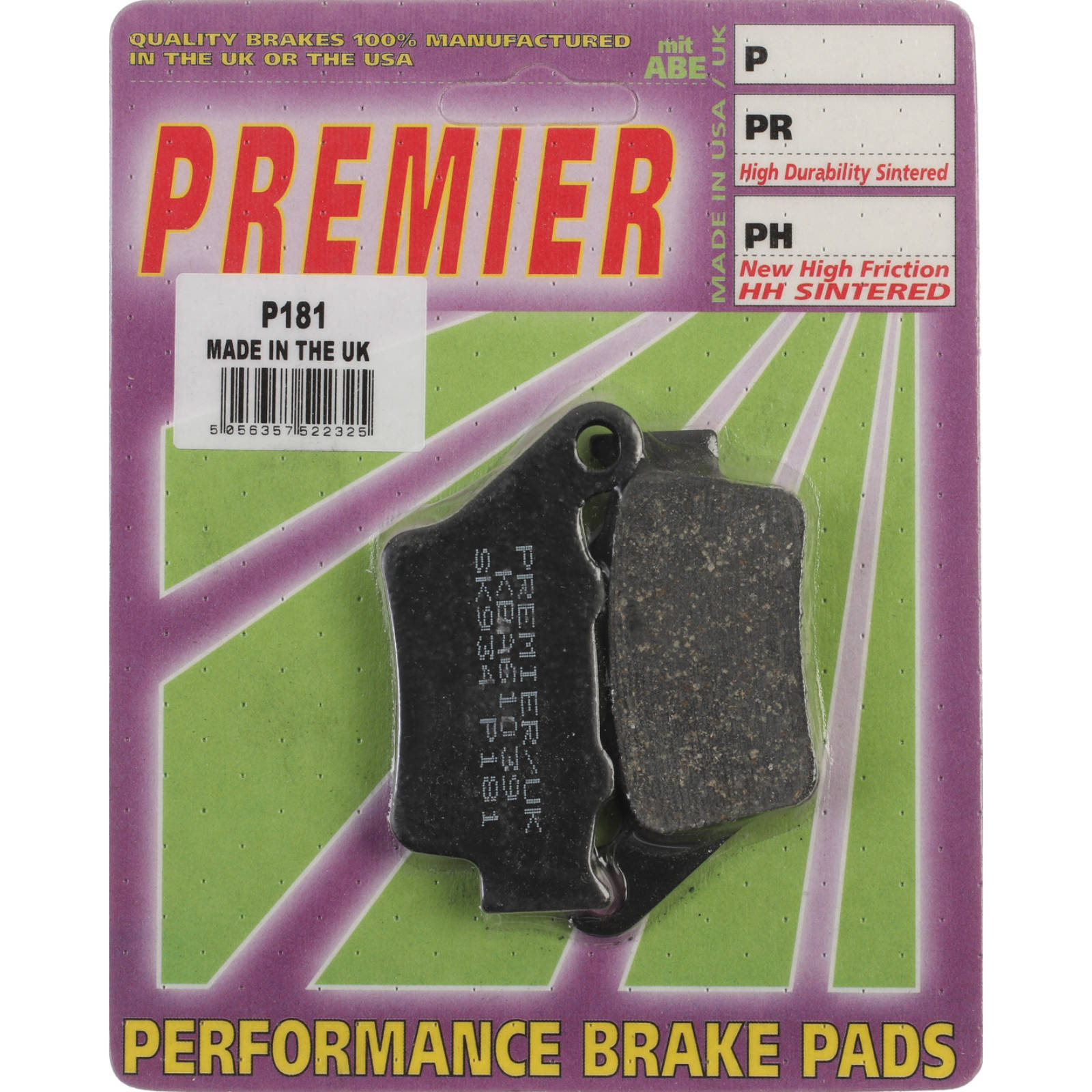 New PREMIER Brake Pads - P Organic Standard #PBP181 | Australian Moto Spares