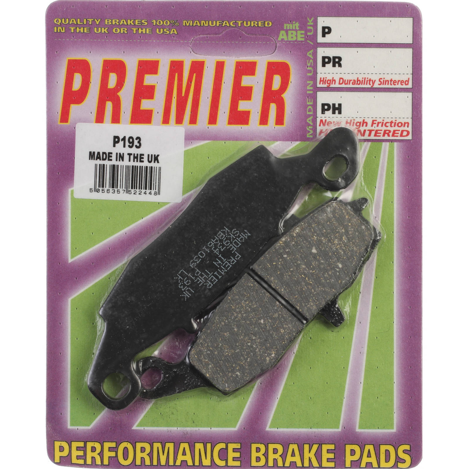 New PREMIER Brake Pads - P Organic Standard #PBP193 | Australian Moto Spares