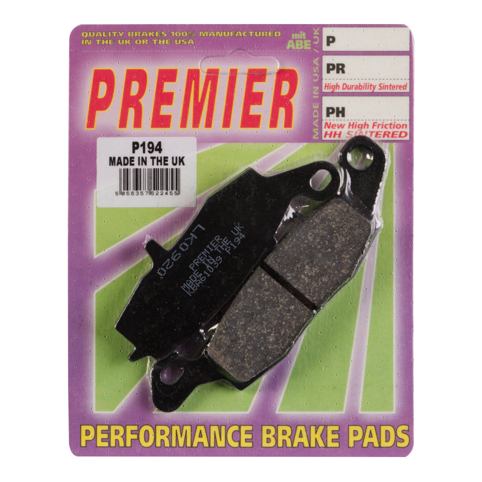 New PREMIER Brake Pads - P Organic Standard #PBP194 | Australian Moto Spares