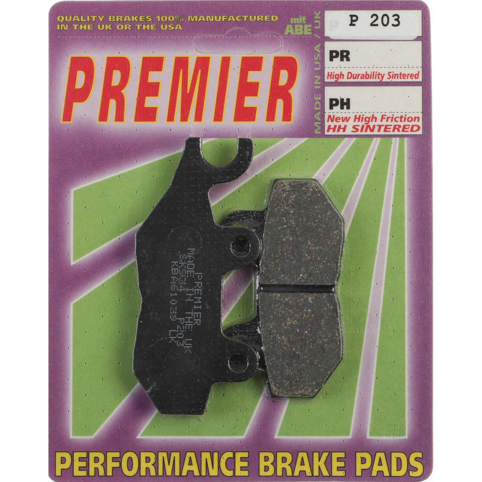 New PREMIER Brake Pads - P Organic Standard #PBP203 | Australian Moto Spares