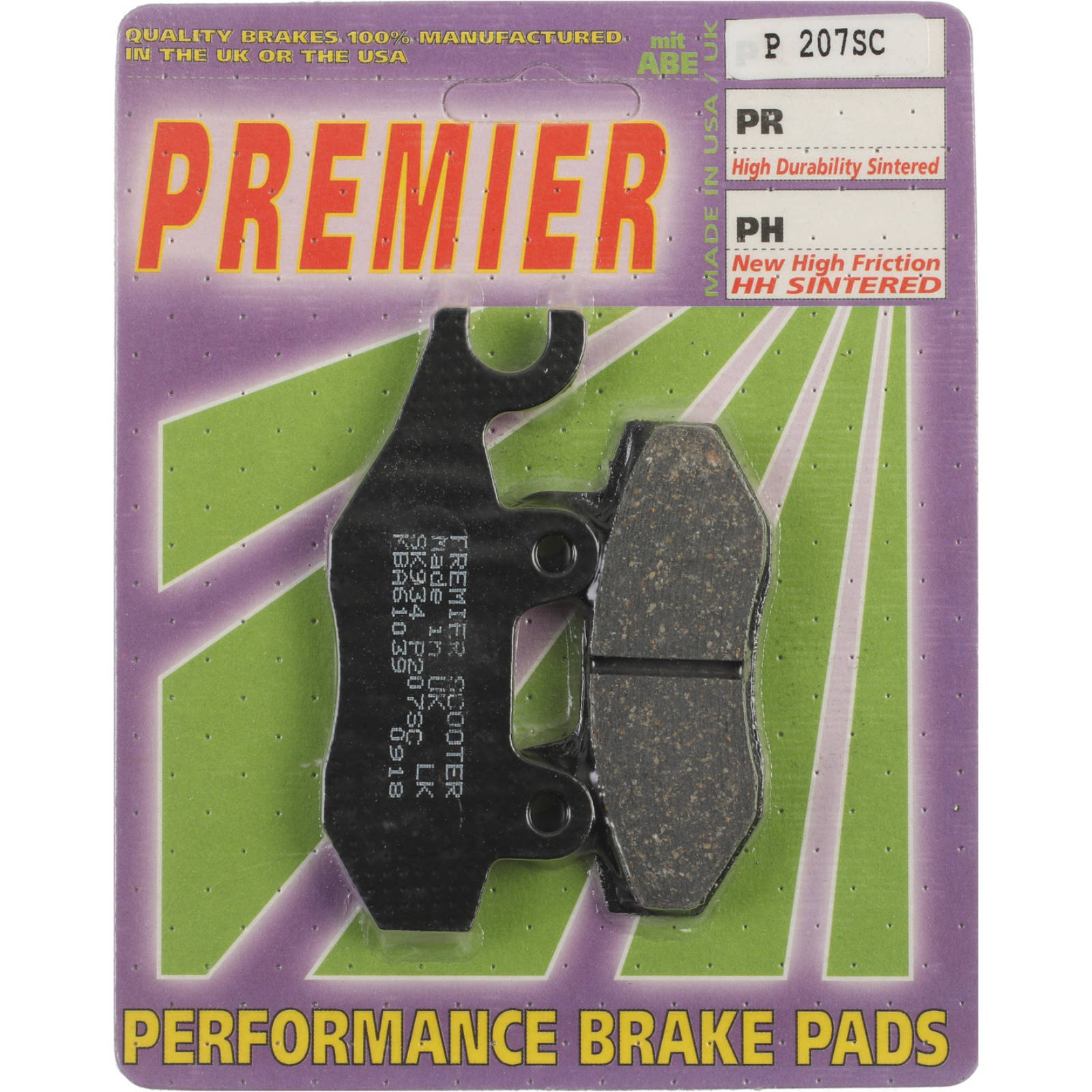 New PREMIER Brake Pads - P Organic Standard #PBP207 | Australian Moto Spares