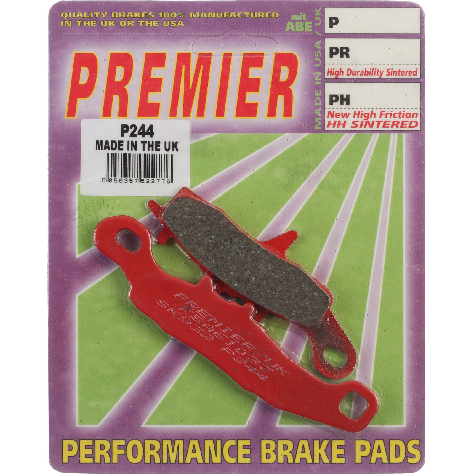 New PREMIER Brake Pads - P Organic Standard #PBP244 | Australian Moto Spares