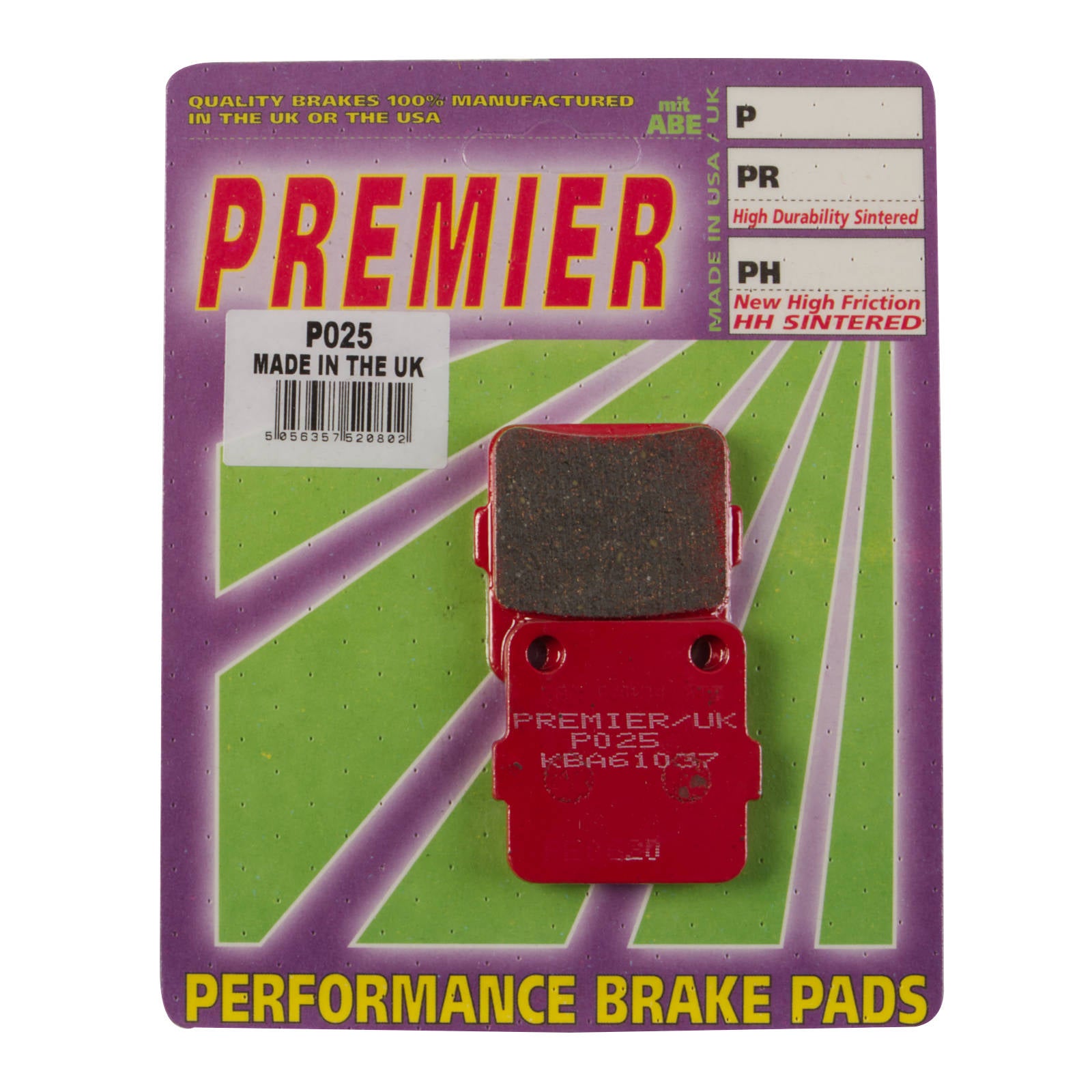 New PREMIER Brake Pads - P Organic Standard #PBP25 | Australian Moto Spares