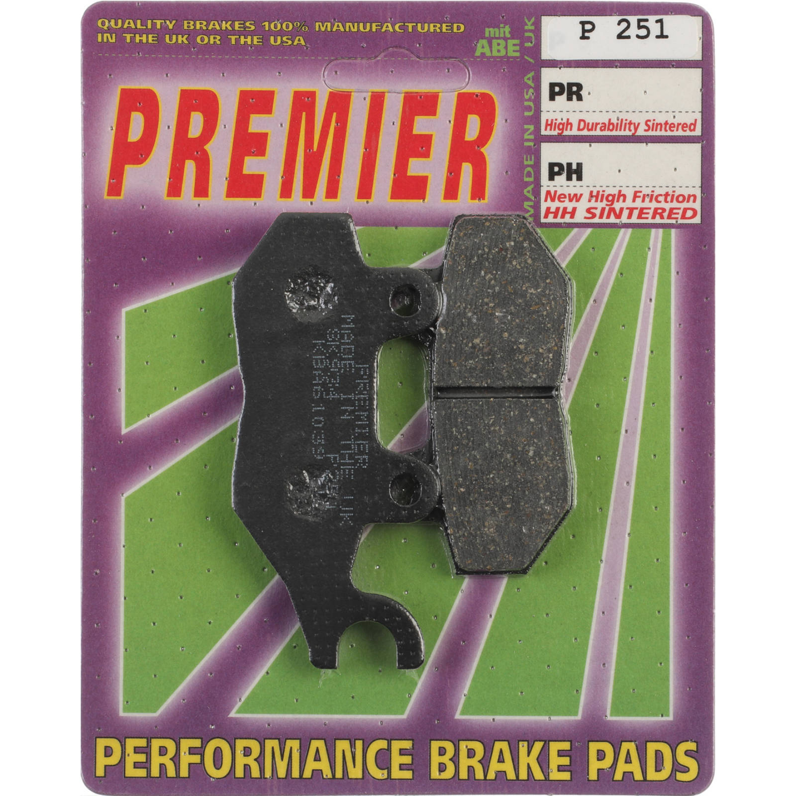 New PREMIER Brake Pads - P Organic Standard #PBP251 | Australian Moto Spares