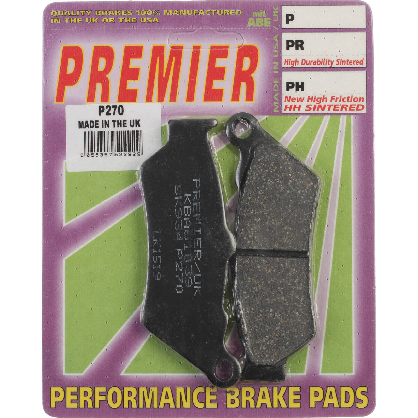 New PREMIER Brake Pads - P Organic Standard #PBP270 | Australian Moto Spares