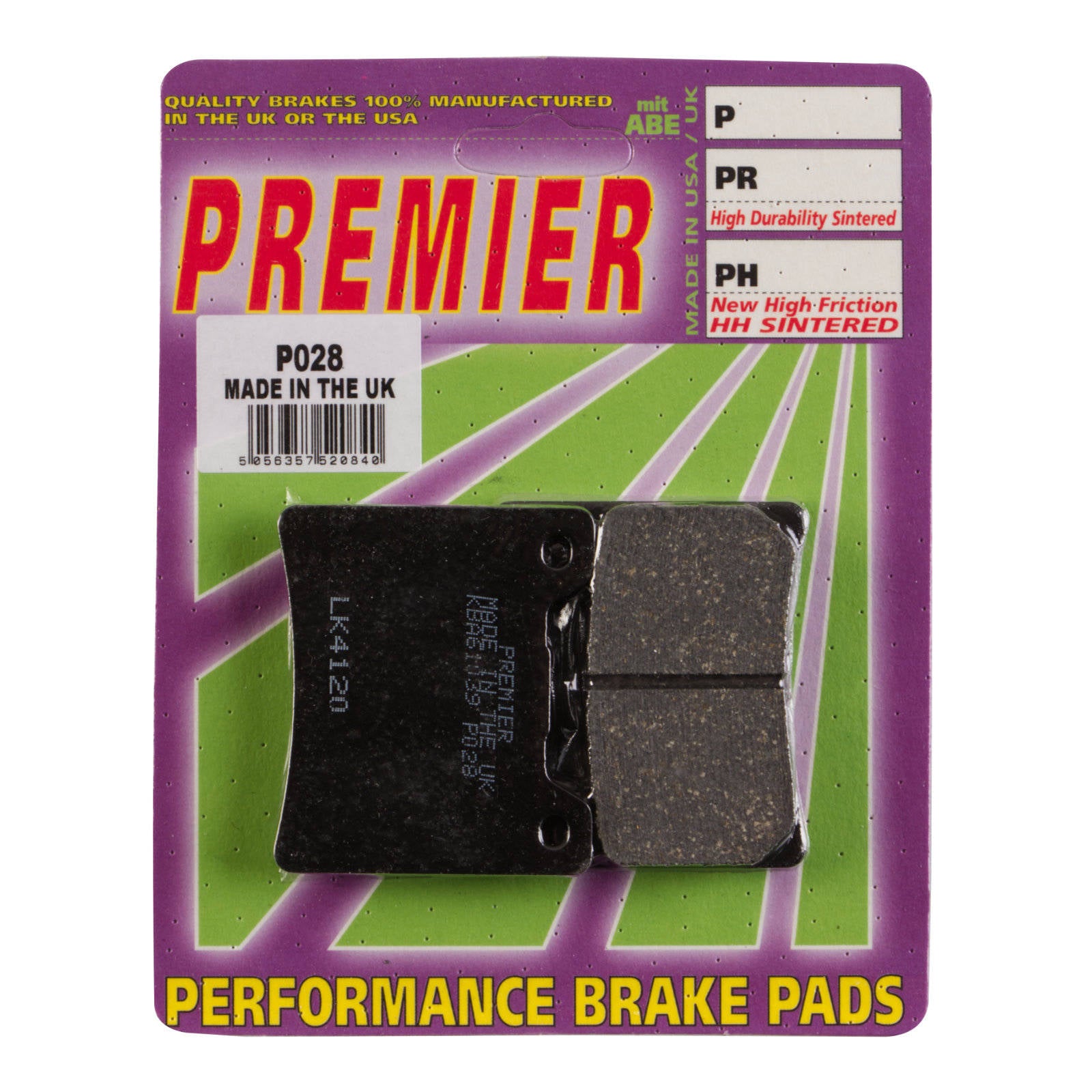 New PREMIER Brake Pads - P Organic Standard #PBP28 | Australian Moto Spares