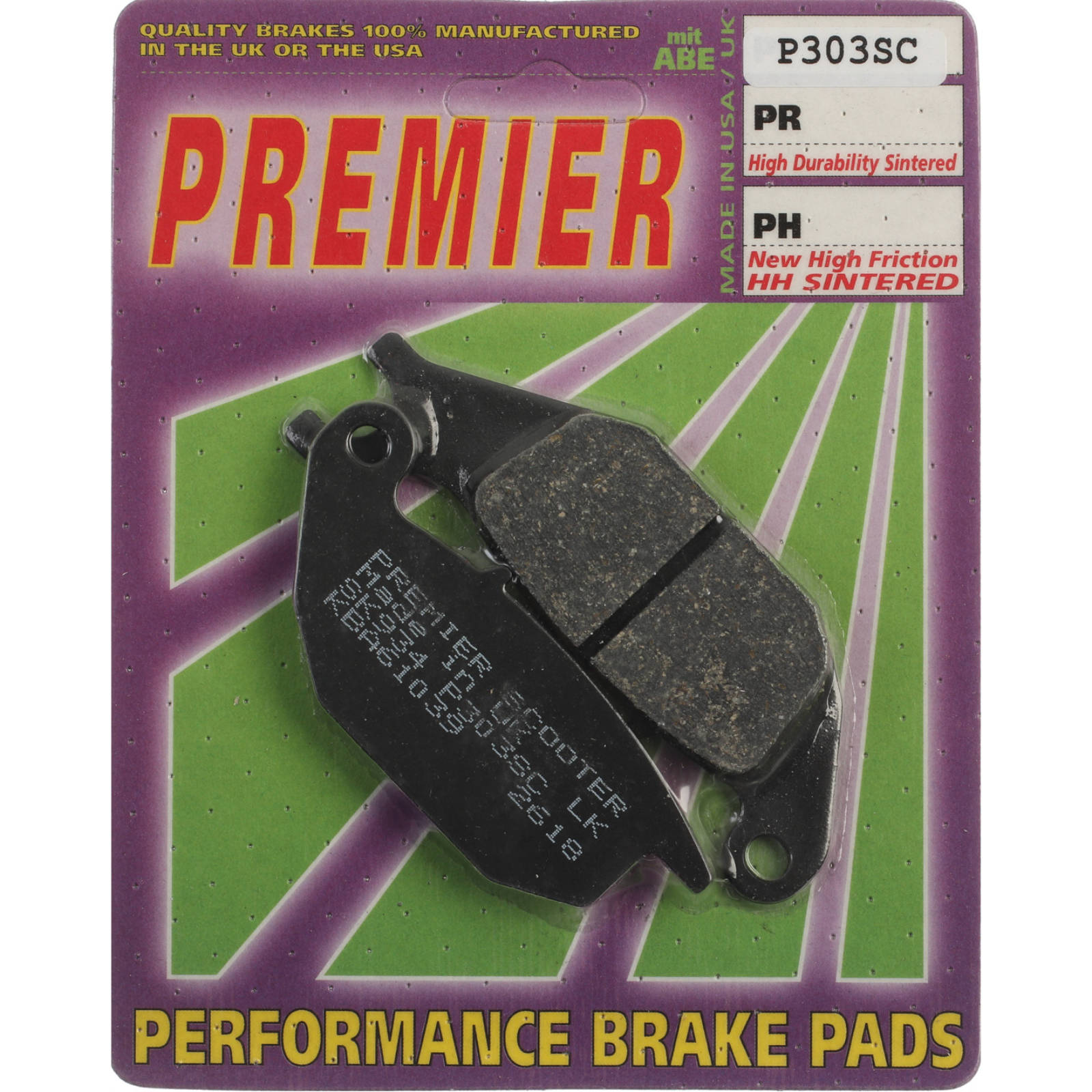 New PREMIER Brake Pads - P Organic Standard #PBP303 | Australian Moto Spares