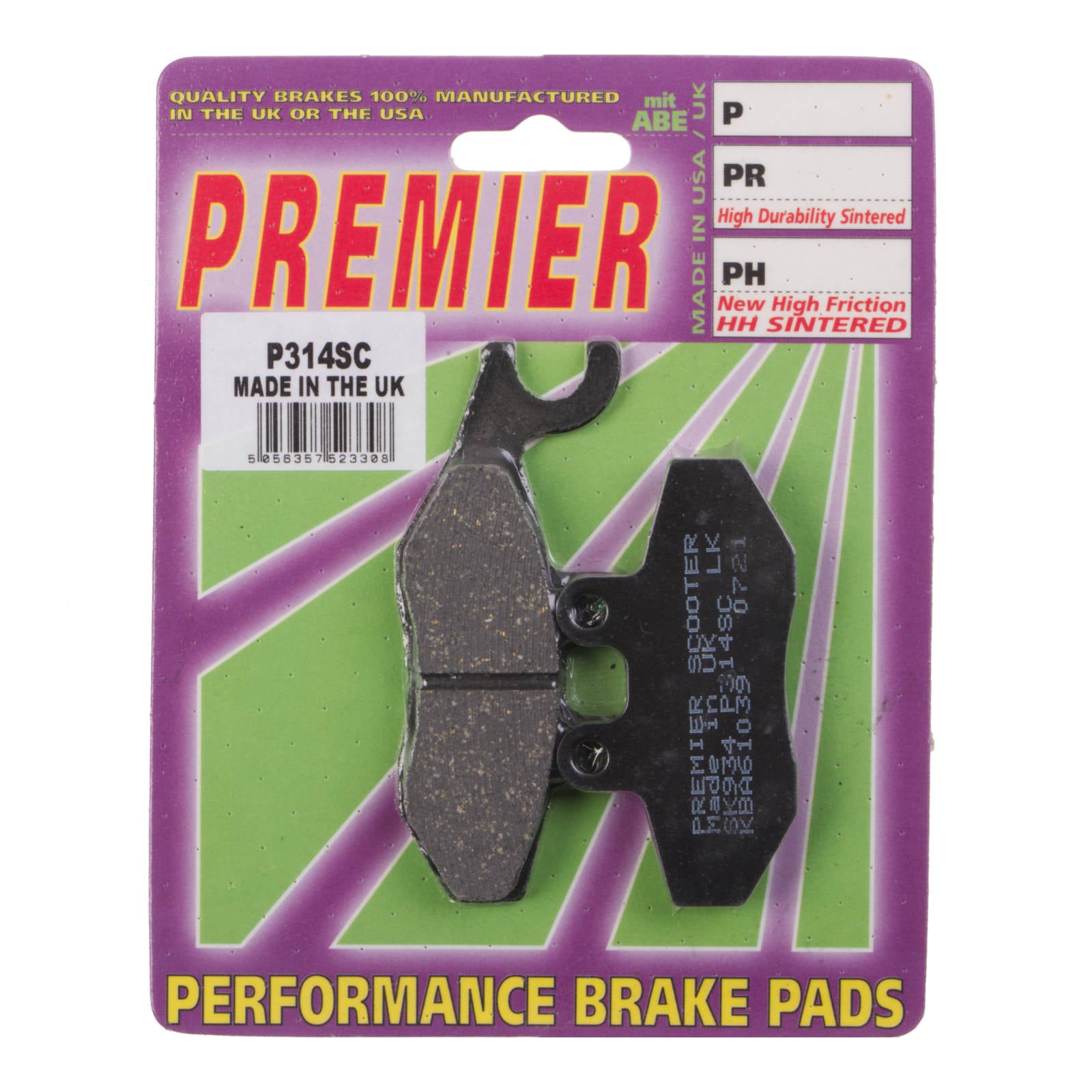 New PREMIER Brake Pads - P Organic Standard #PBP314 | Australian Moto Spares