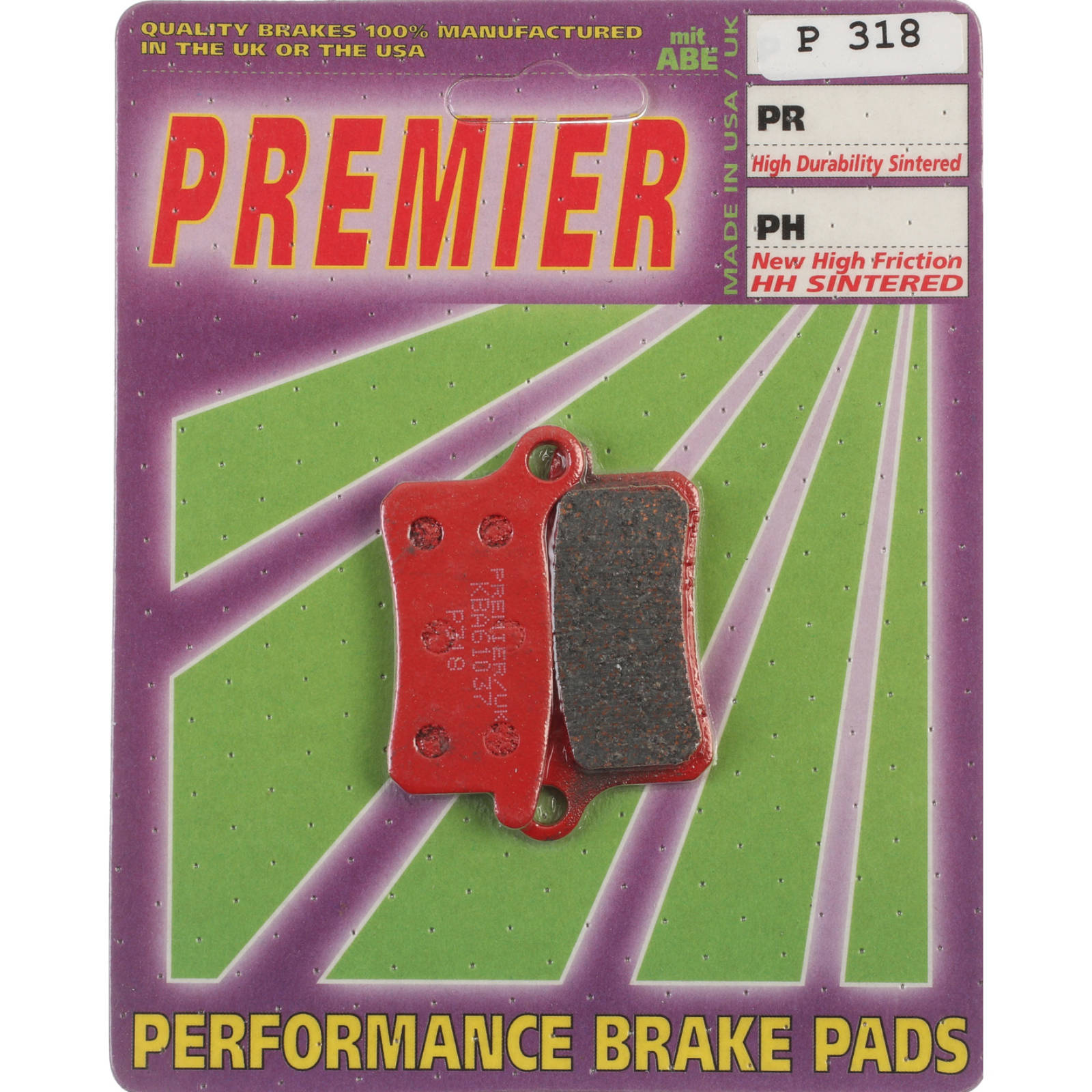 New PREMIER Brake Pads - P Organic Standard #PBP318 | Australian Moto Spares
