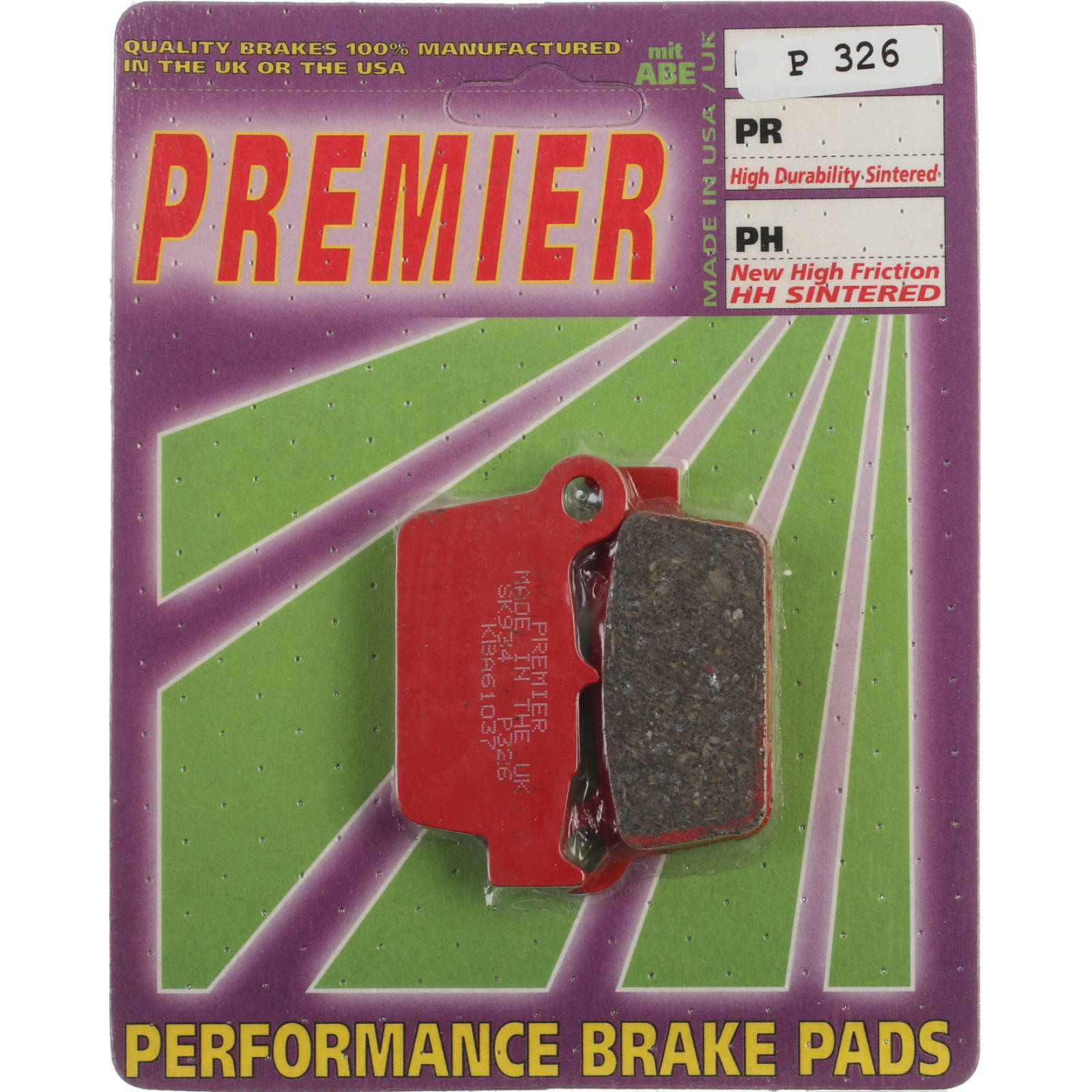 New PREMIER Brake Pads - P Organic Standard #PBP326 | Australian Moto Spares