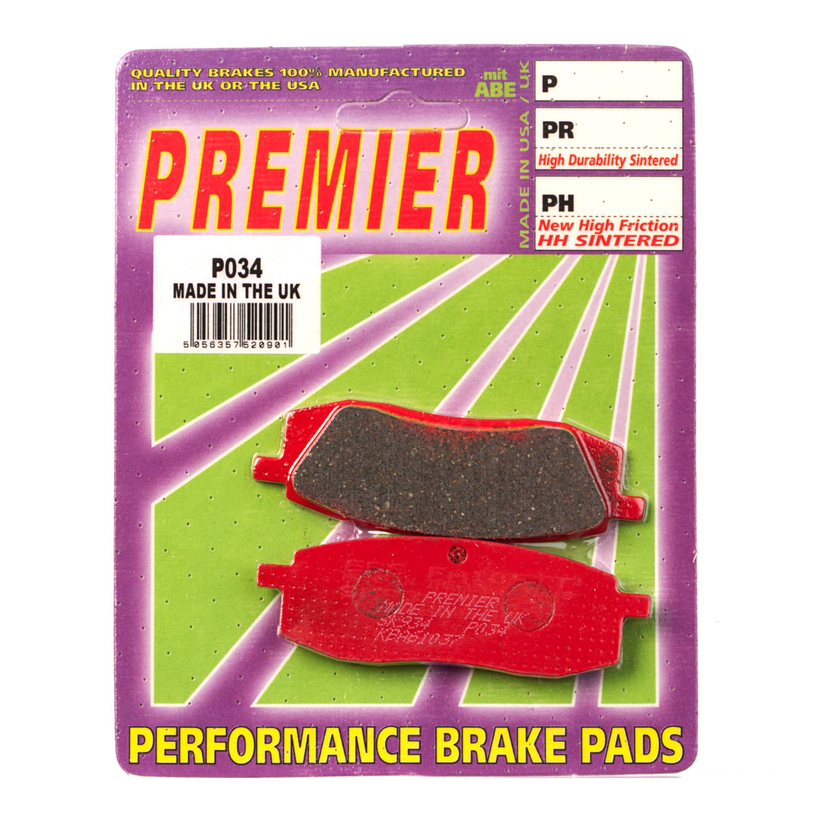 New PREMIER Brake Pads - P Organic Standard #PBP34 | Australian Moto Spares