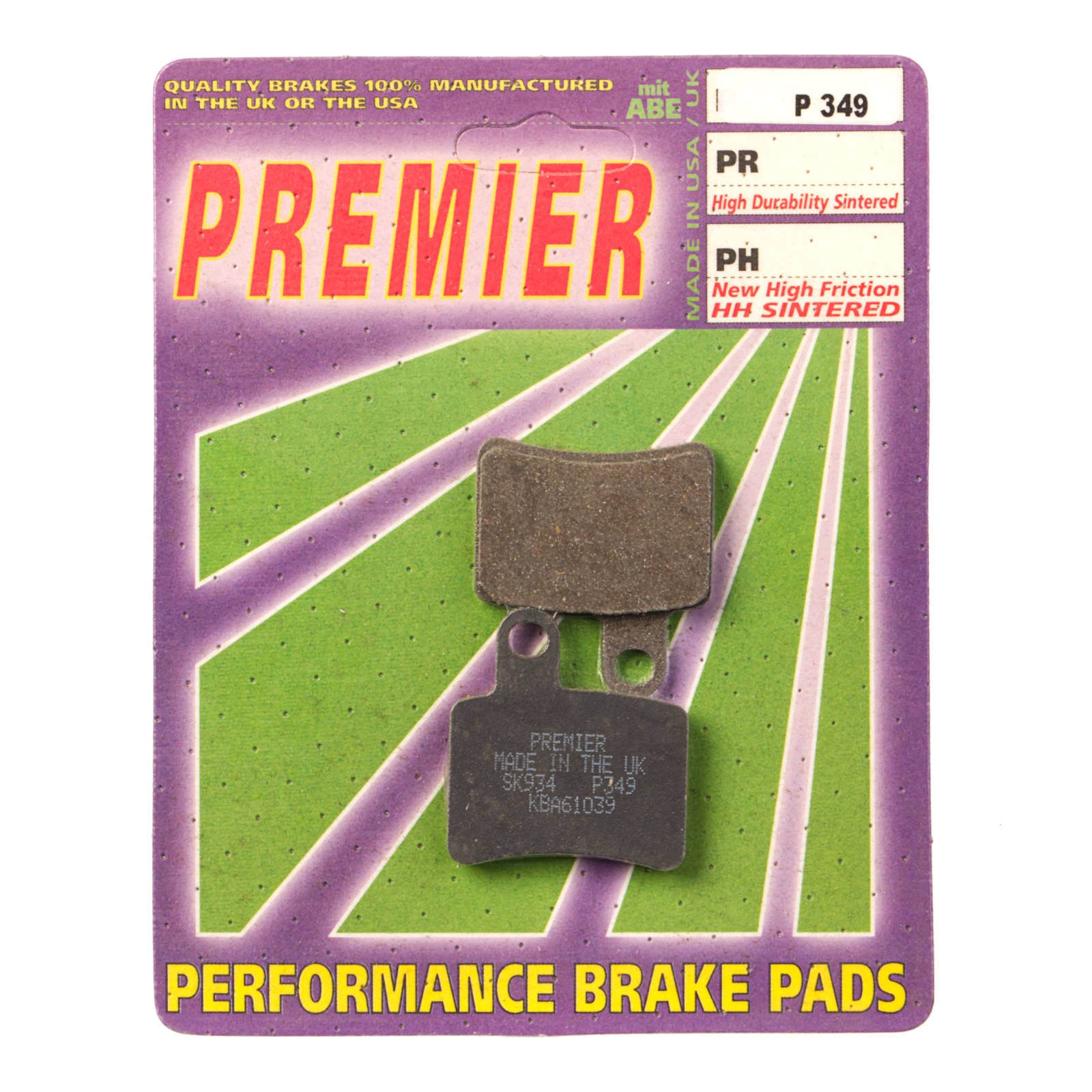 New PREMIER Brake Pads - P Organic Standard #PBP349 | Australian Moto Spares
