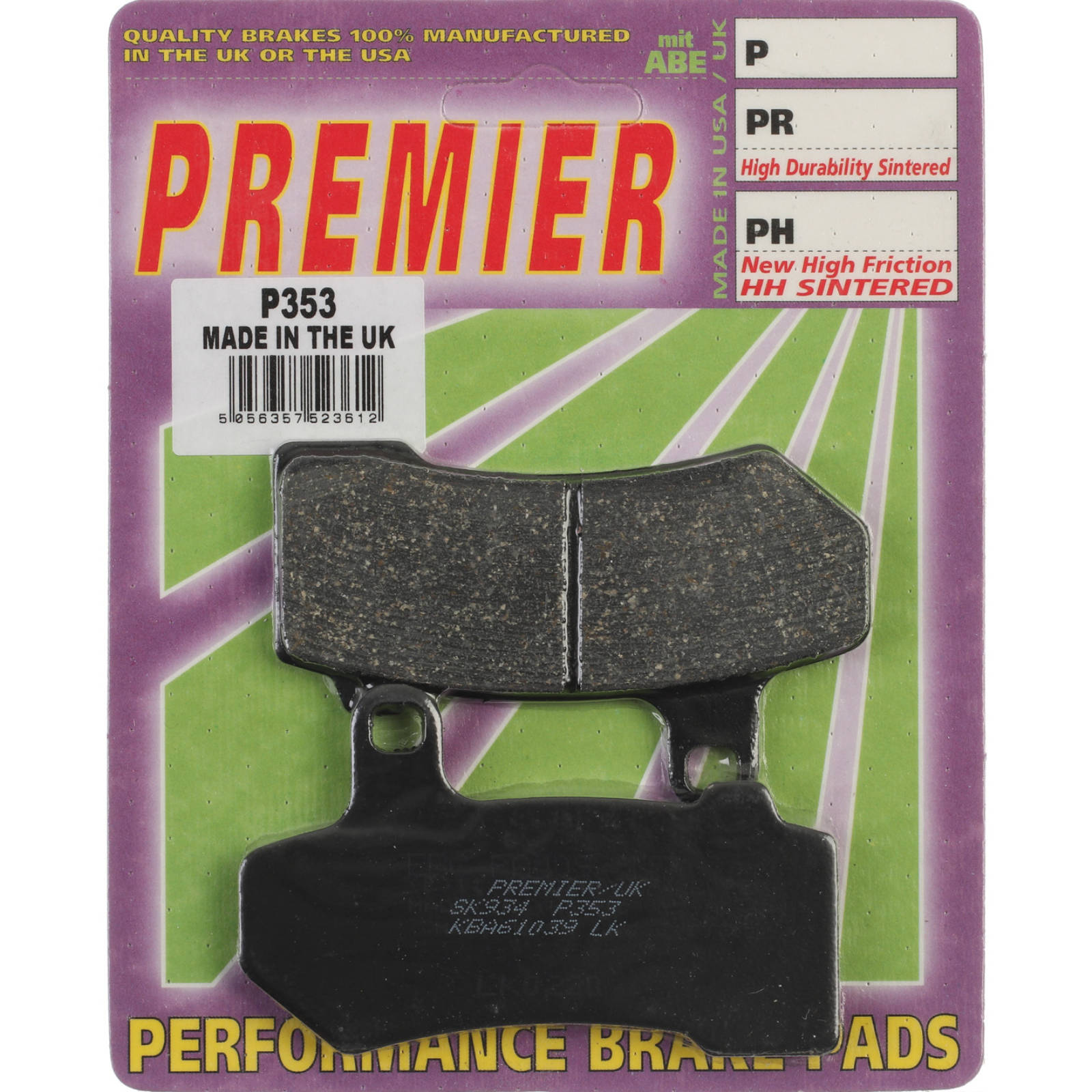 New PREMIER Brake Pads - P Organic Standard #PBP353 | Australian Moto Spares