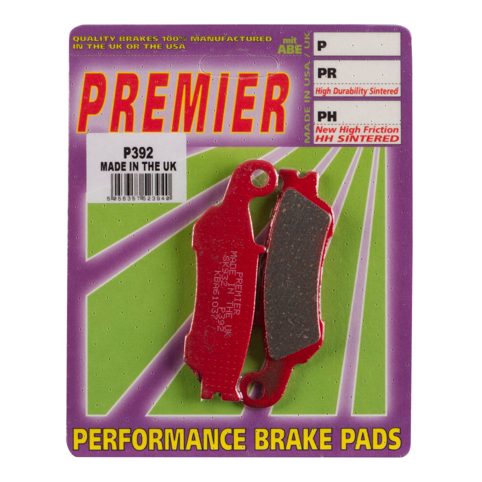 New PREMIER Brake Pads - P Organic Standard #PBP392 | Australian Moto Spares
