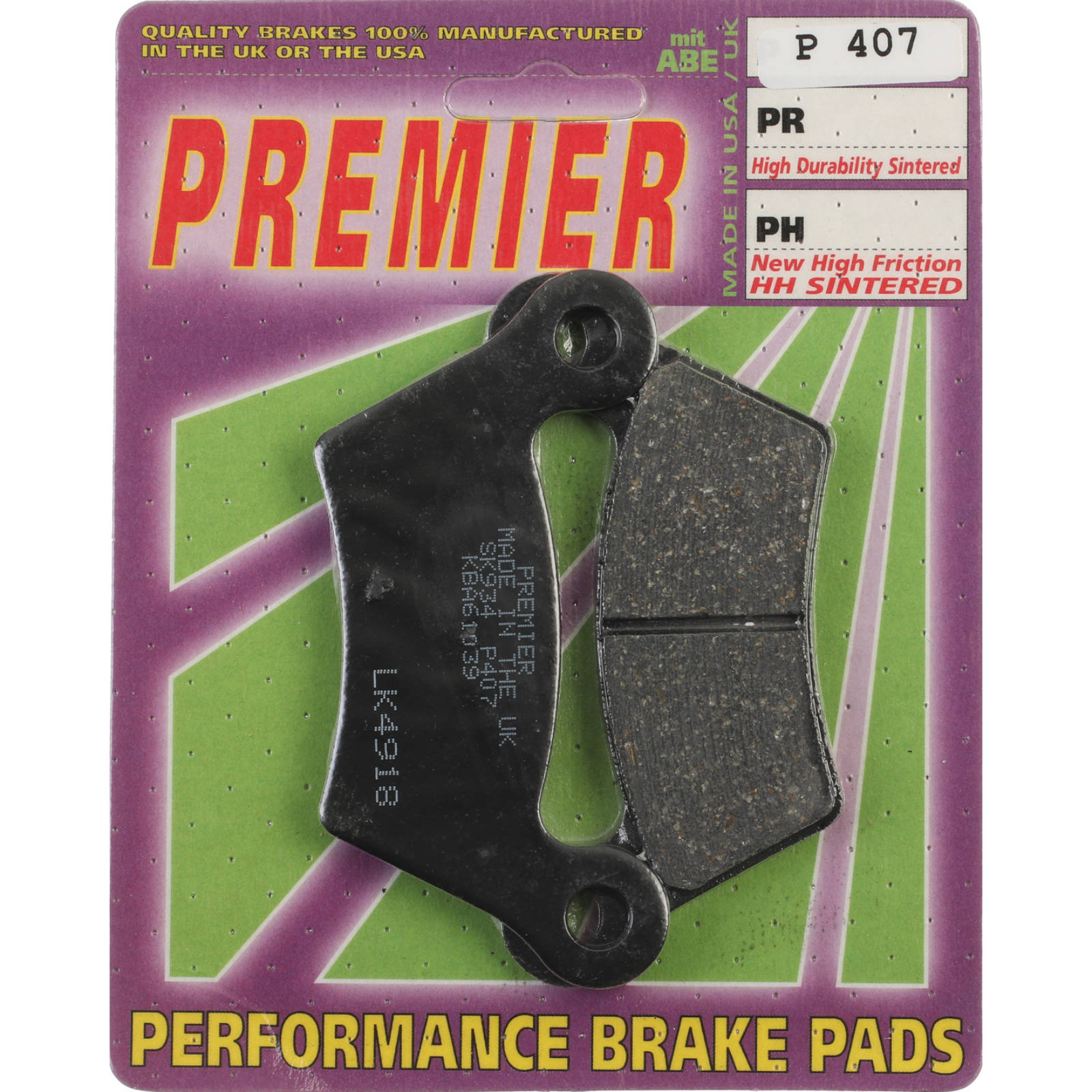 New PREMIER Brake Pads - P Organic Standard #PBP407 | Australian Moto Spares
