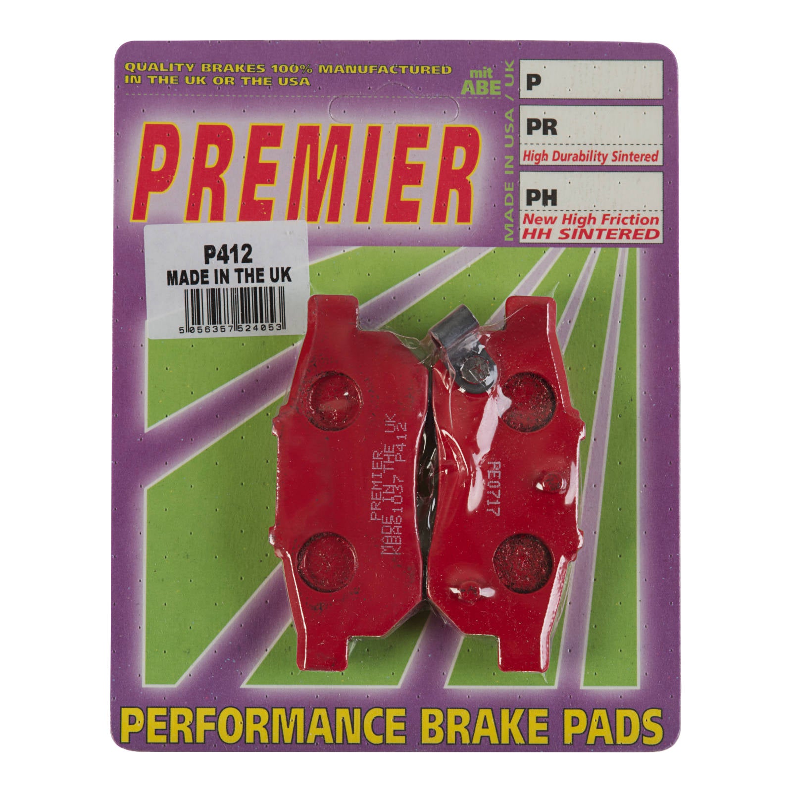New PREMIER Brake Pads - P Organic Standard #PBP412 | Australian Moto Spares