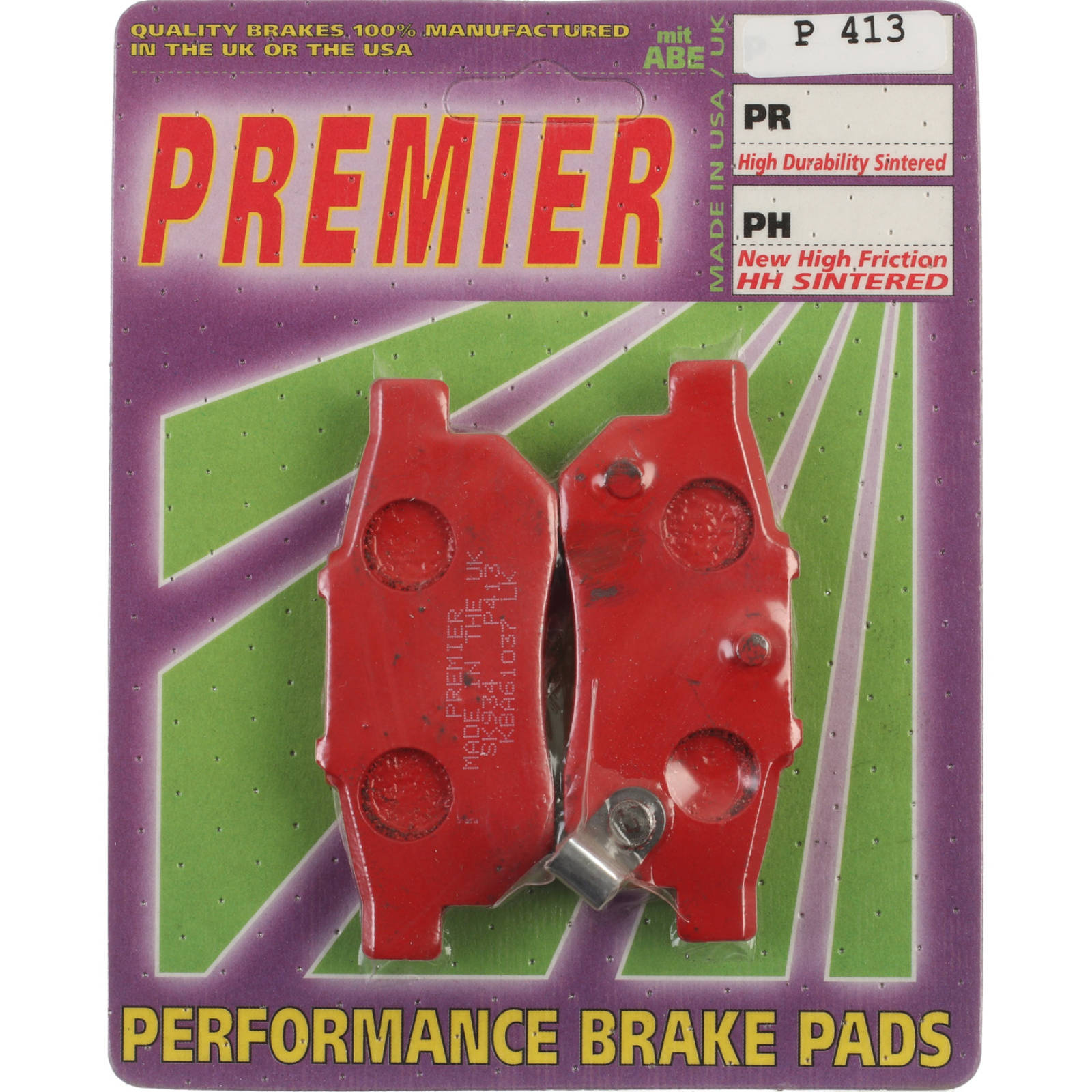 New PREMIER Brake Pads - P Organic Standard #PBP413 | Australian Moto Spares