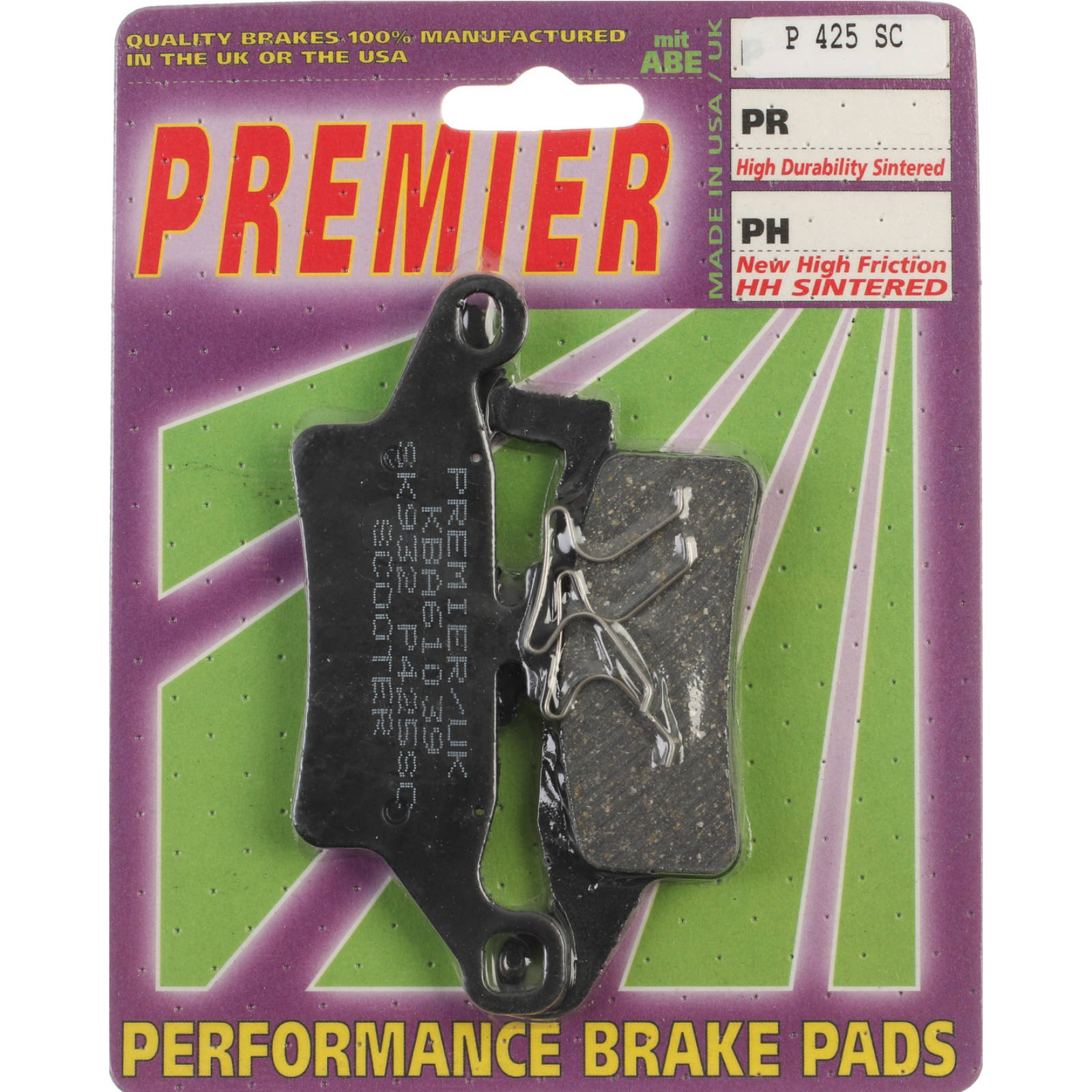 New PREMIER Brake Pads - P Organic Standard #PBP425 | Australian Moto Spares