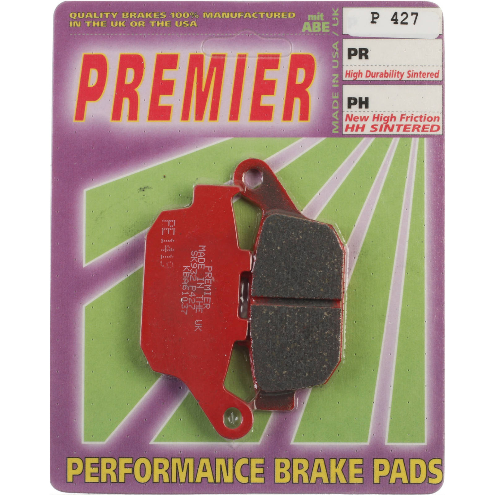 New PREMIER Brake Pads - P Organic Standard #PBP427 | Australian Moto Spares