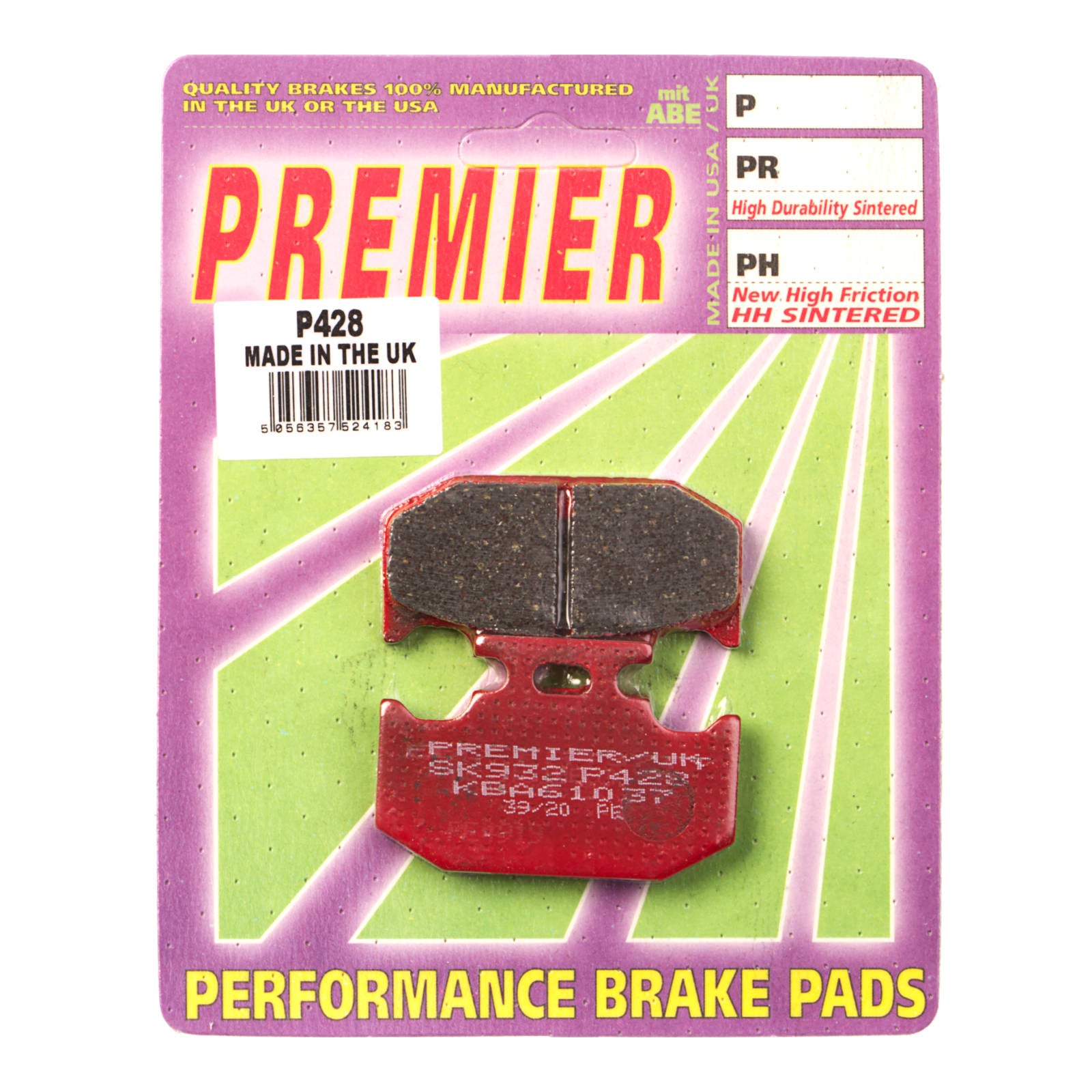 New PREMIER Brake Pads - P Organic Standard #PBP428 | Australian Moto Spares