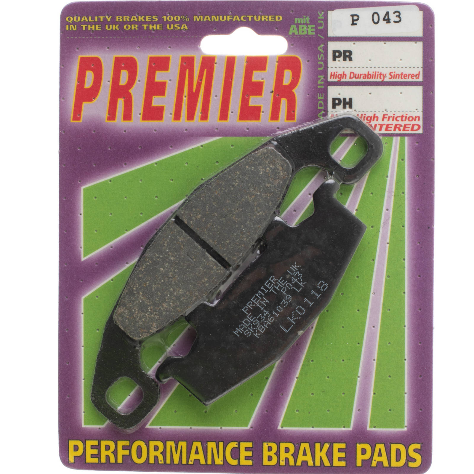 New PREMIER Brake Pads - P Organic Standard #PBP43 | Australian Moto Spares