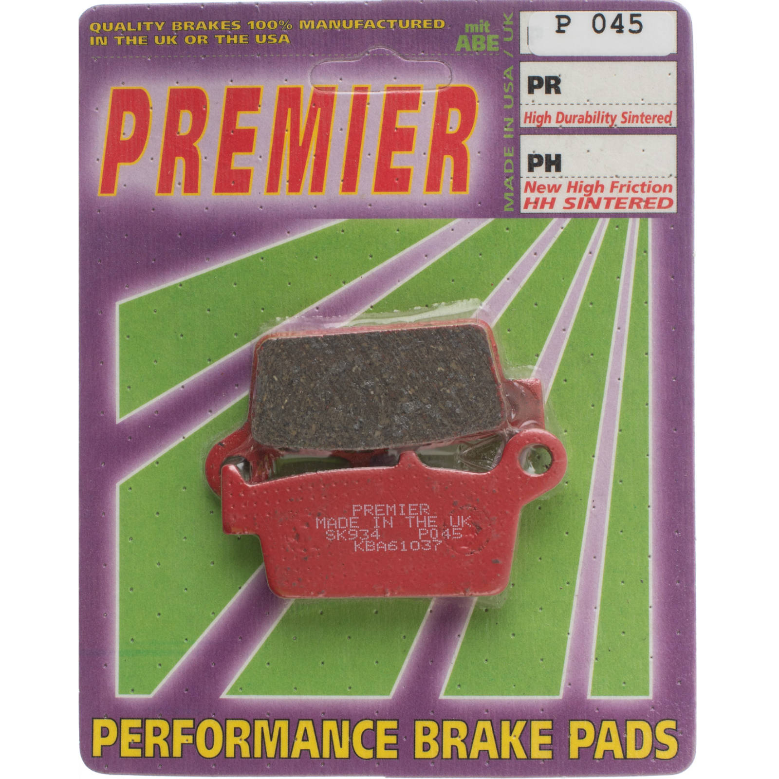 New PREMIER Brake Pads - P Organic Standard #PBP45 | Australian Moto Spares