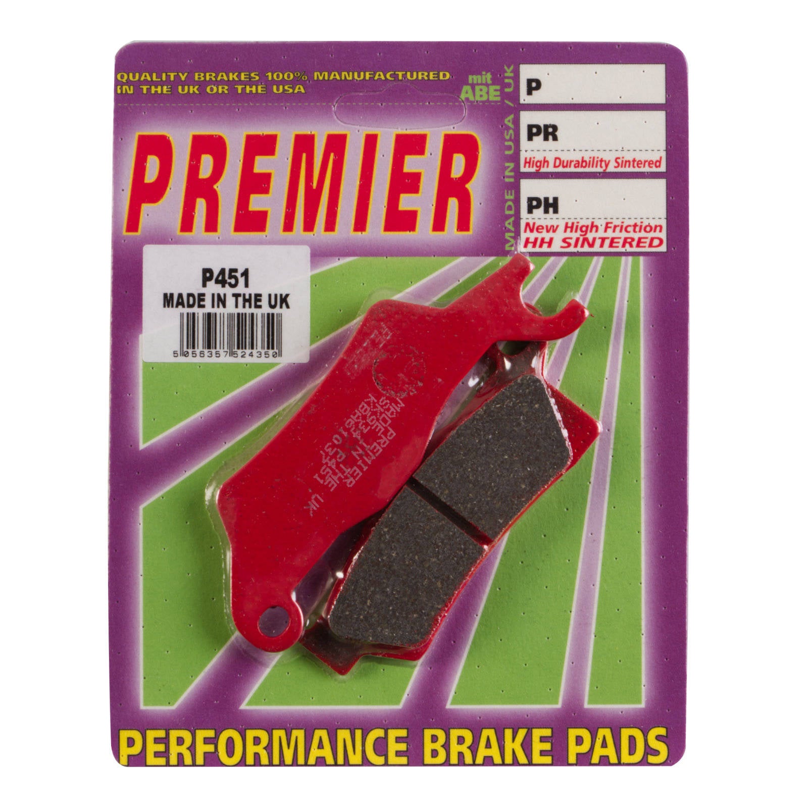 New PREMIER Brake Pads - P Organic Standard #PBP451 | Australian Moto Spares