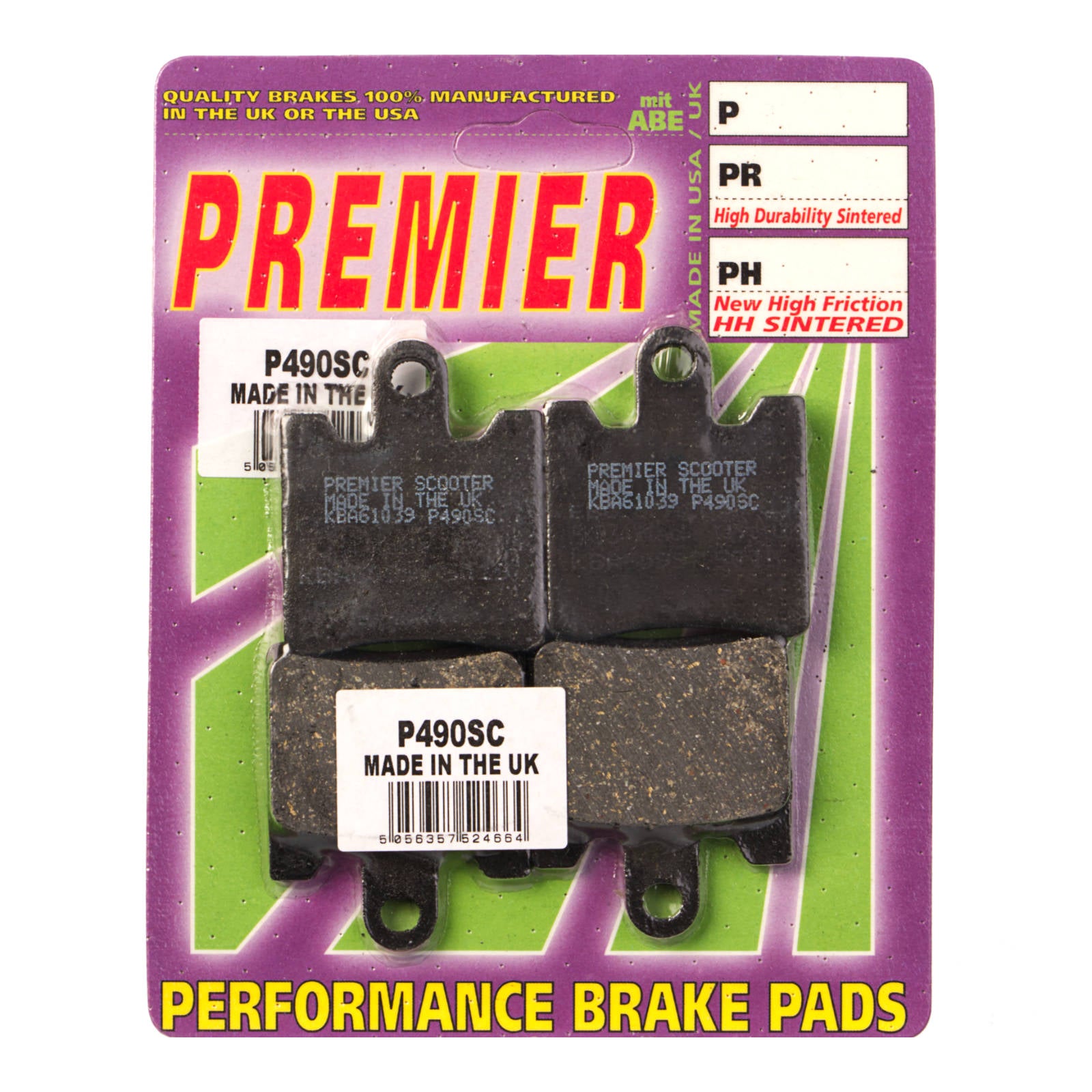 New PREMIER Brake Pads - P-Sc Organic Scooter #PBP490SC | Australian Moto Spares