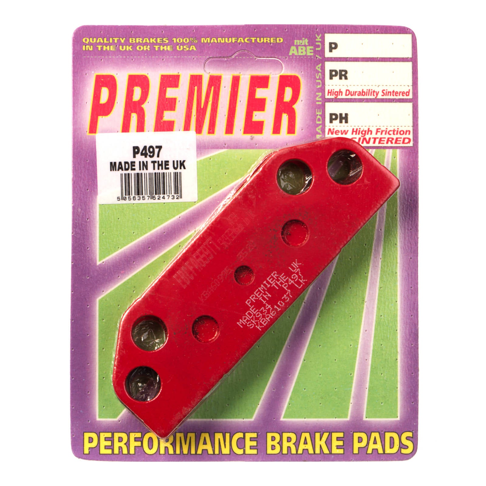 New PREMIER Brake Pads - P Organic Standard #PBP497 | Australian Moto Spares