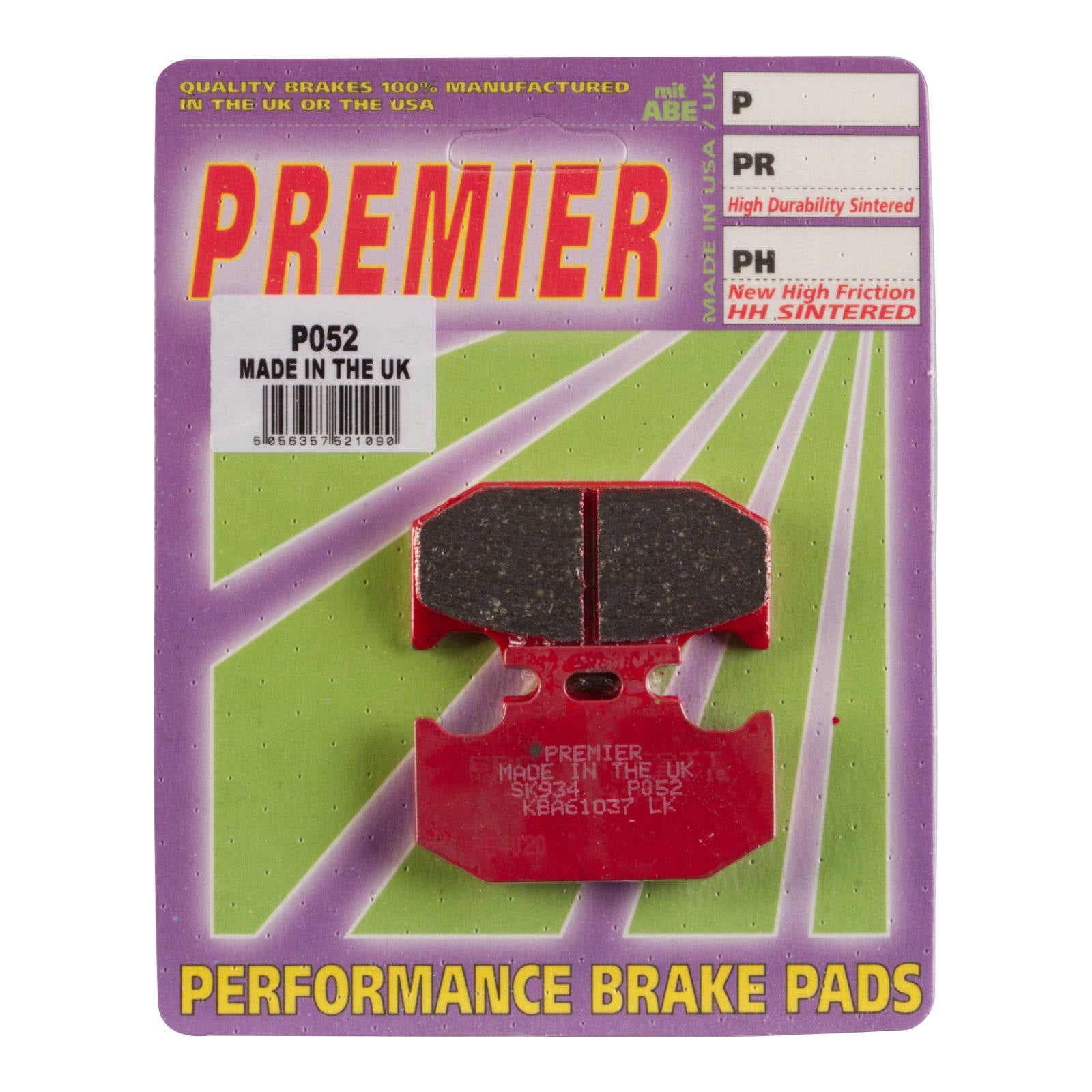 New PREMIER Brake Pads - P Organic Standard #PBP52 | Australian Moto Spares