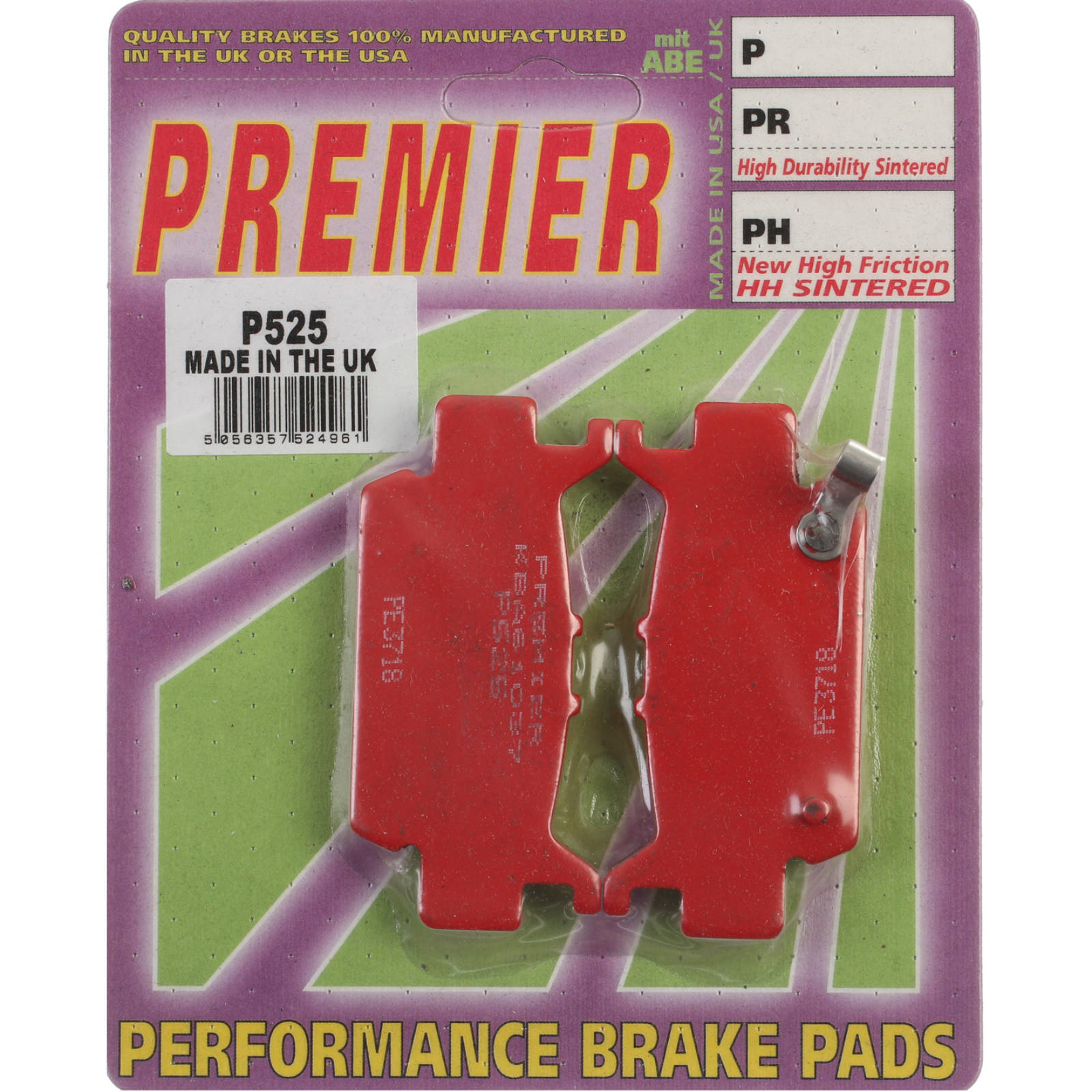 New PREMIER Brake Pads - P Organic Standard #PBP525 | Australian Moto Spares