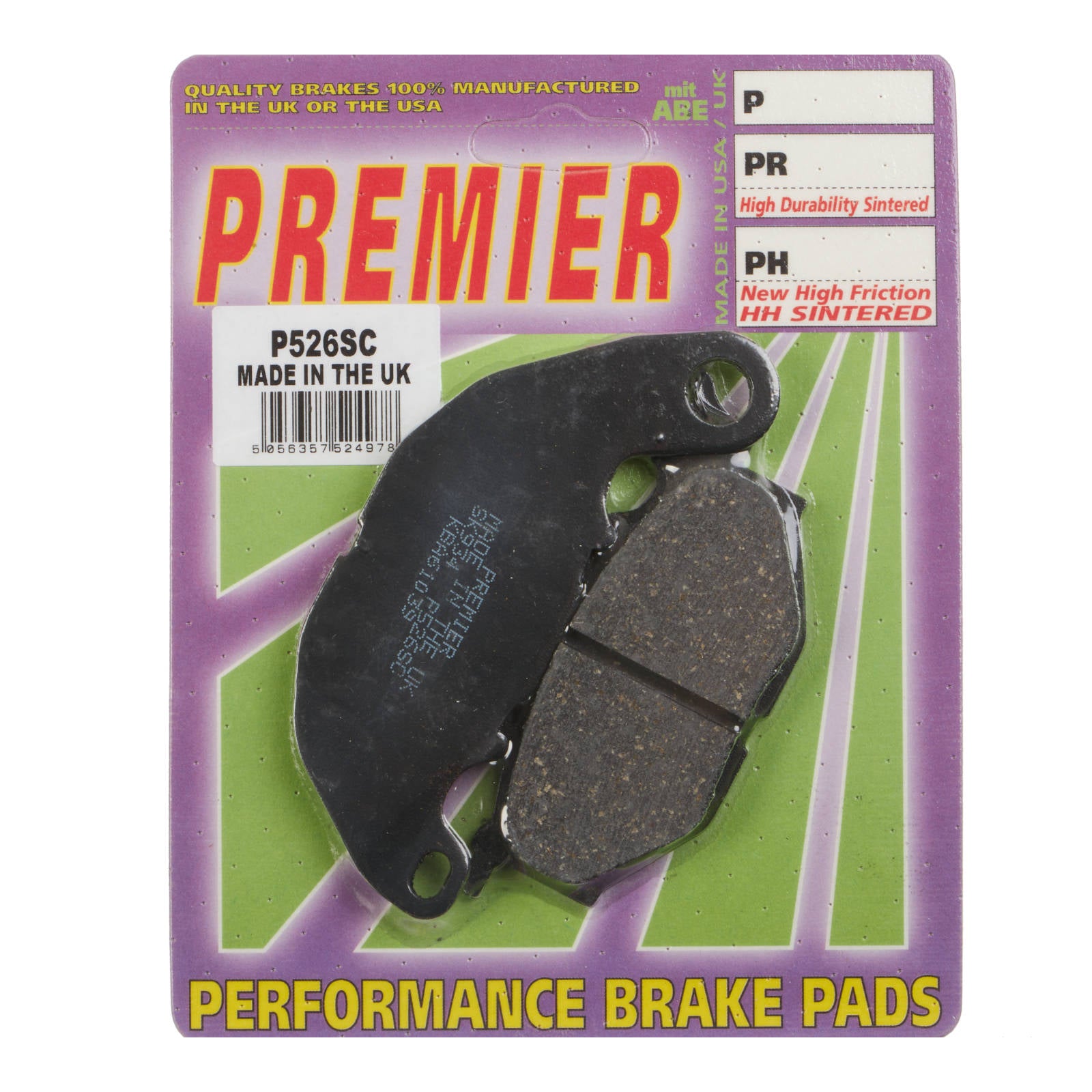 New PREMIER Brake Pads - P-Sc Organic Scooter #PBP526SC | Australian Moto Spares