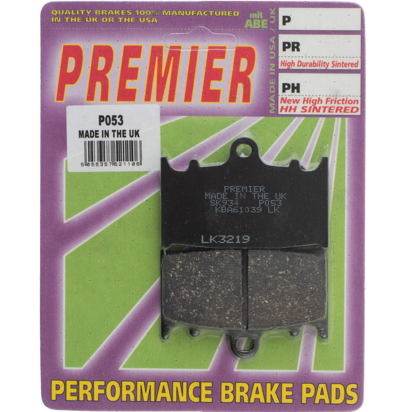 New PREMIER Brake Pads - P Organic Standard #PBP53 | Australian Moto Spares