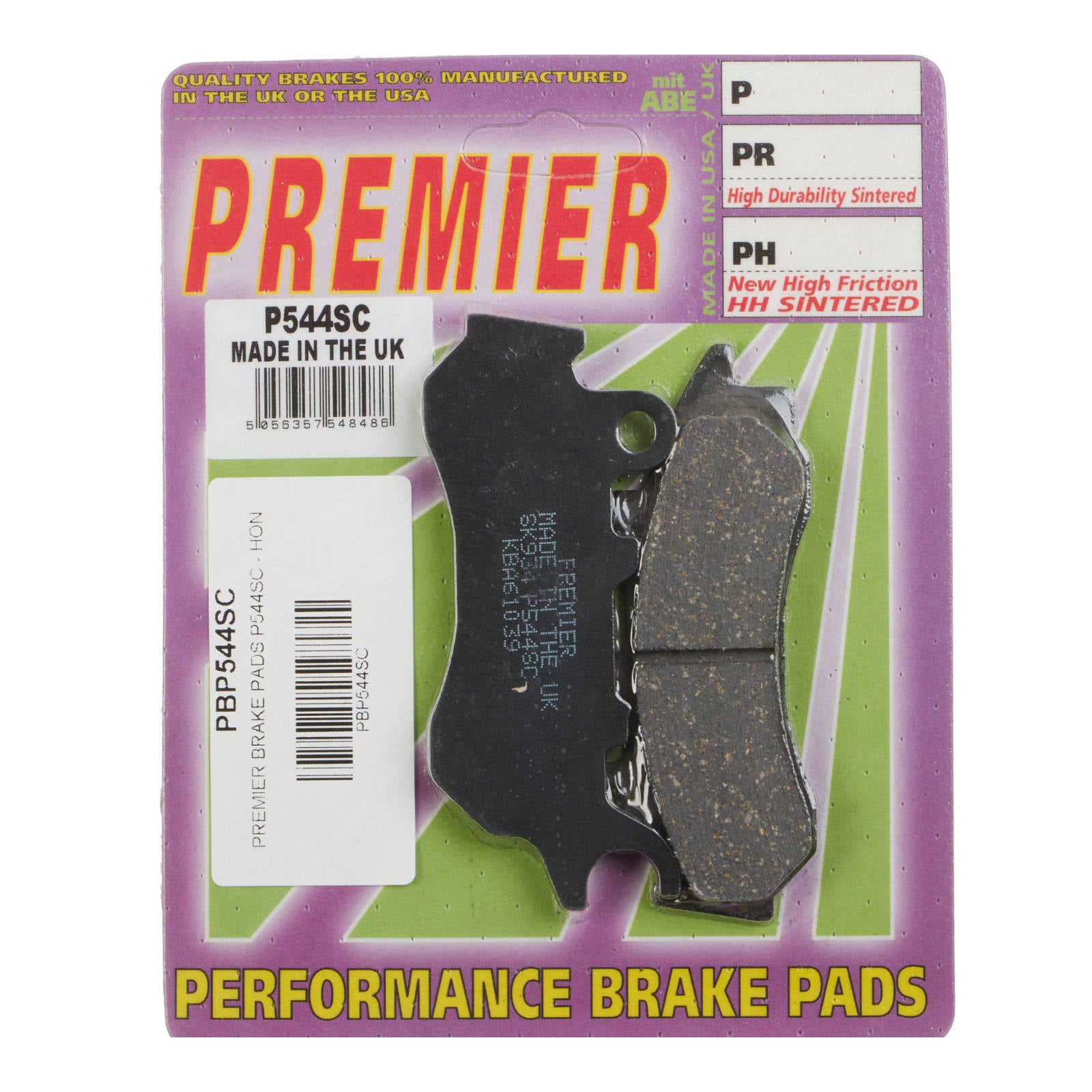 New PREMIER Brake Pads - P-Sc Organic Scooter #PBP544SC | Australian Moto Spares