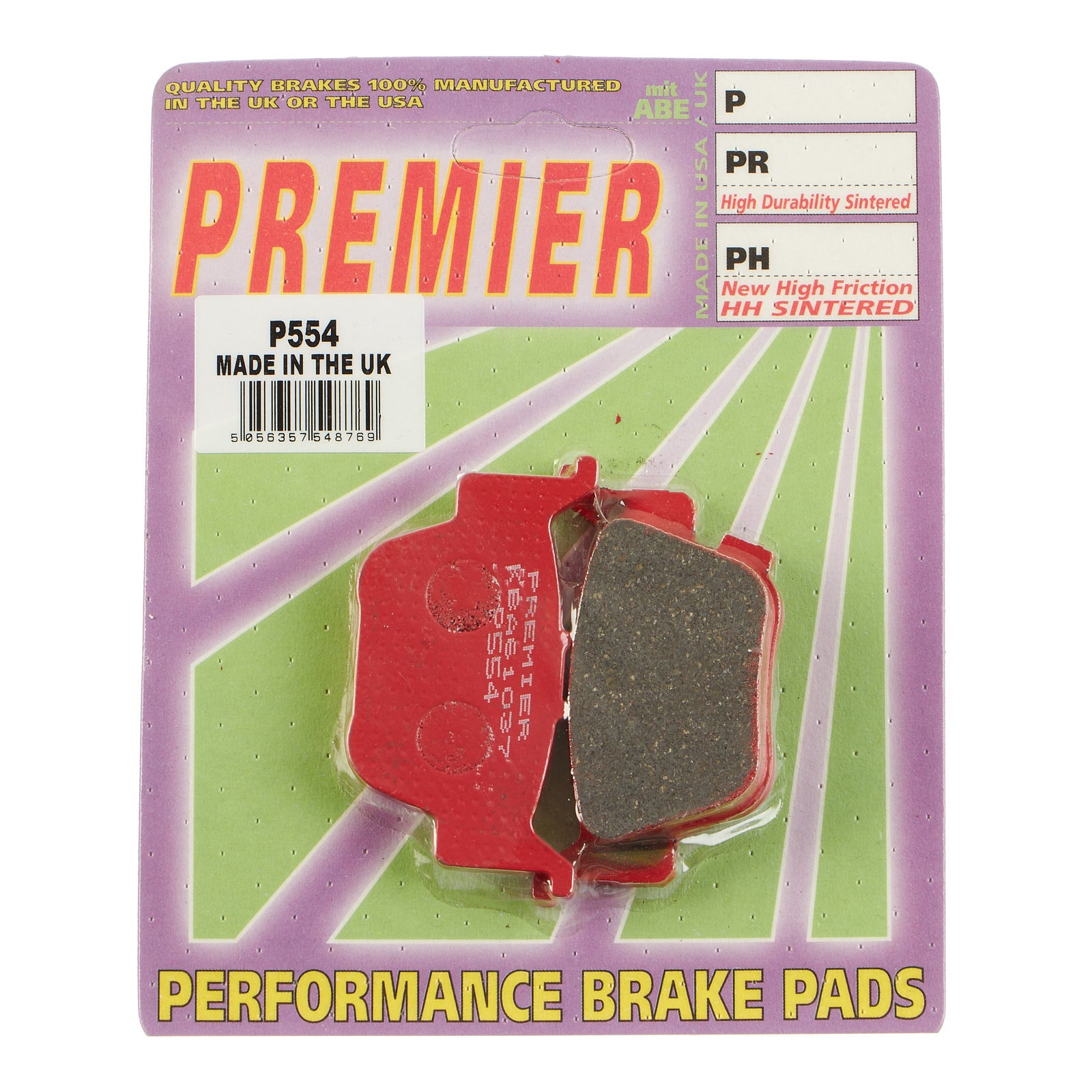 New PREMIER Brake Pads - P Organic Standard #PBP554 | Australian Moto Spares