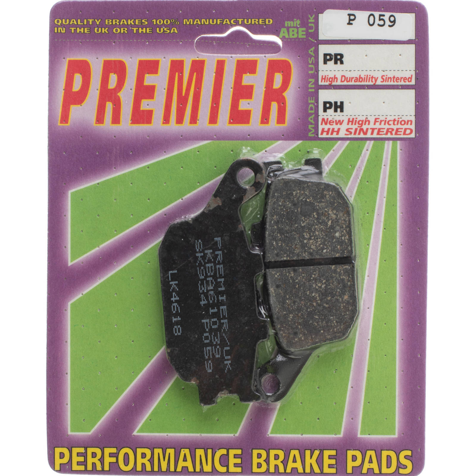 New PREMIER Brake Pads - P Organic Standard #PBP59 | Australian Moto Spares