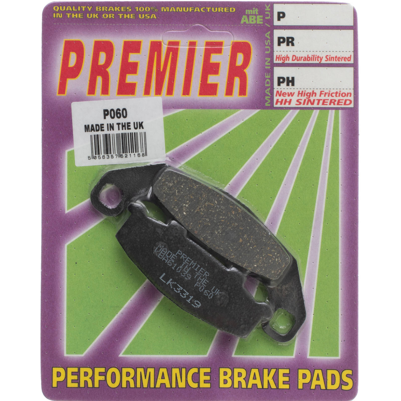 New PREMIER Brake Pads - P Organic Standard #PBP60 | Australian Moto Spares