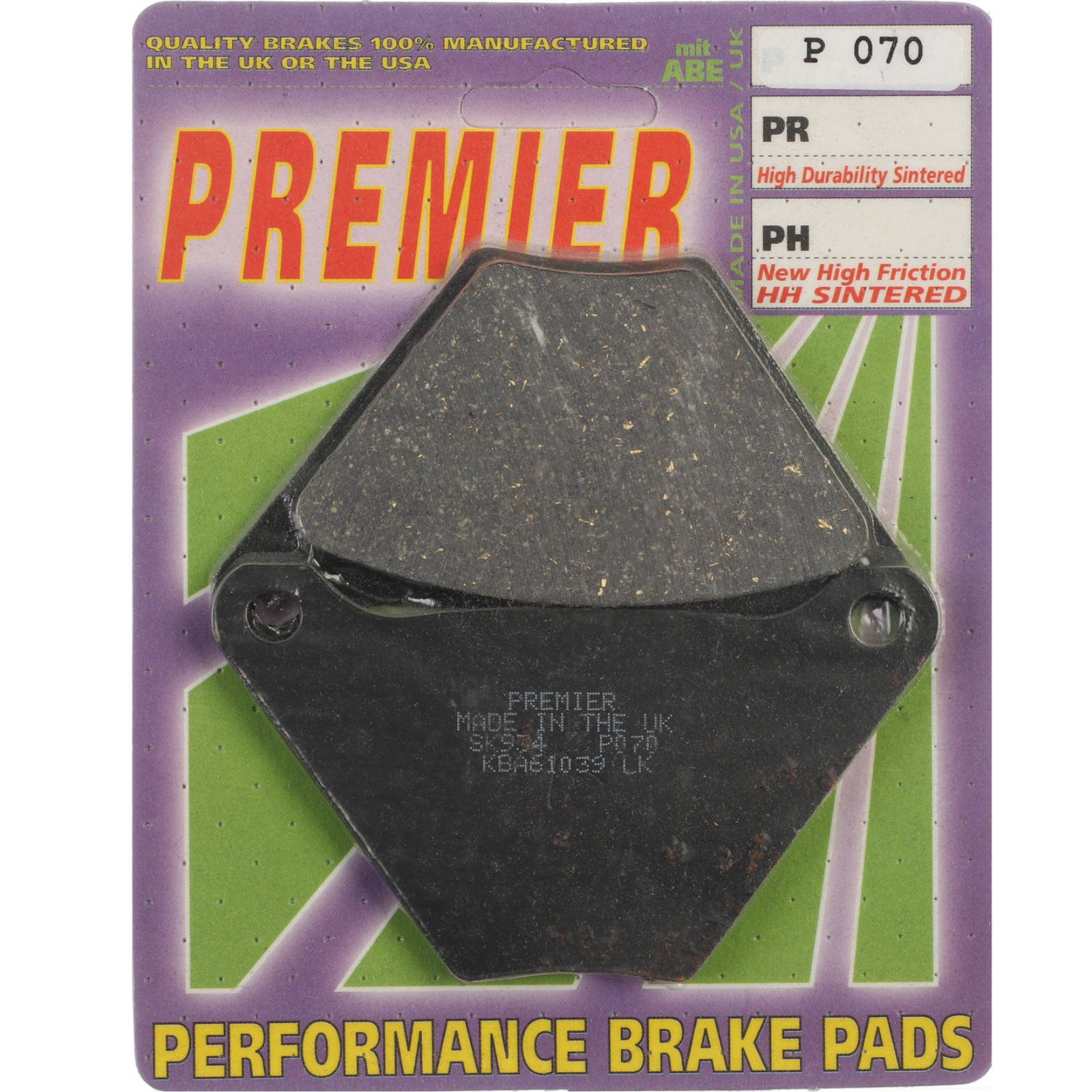 New PREMIER Brake Pads - P Organic Standard #PBP70 | Australian Moto Spares