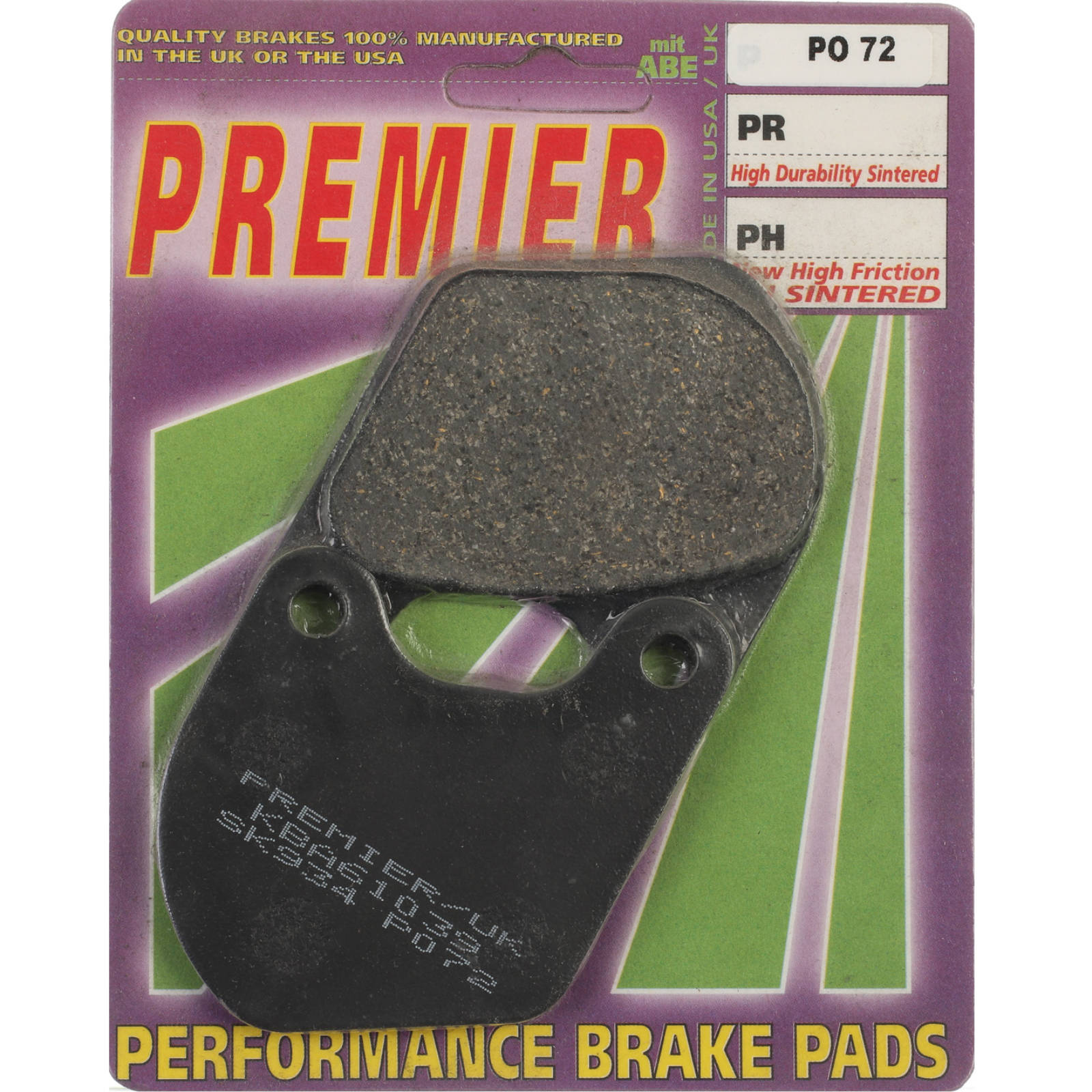 New PREMIER Brake Pads - P Organic Standard #PBP72 | Australian Moto Spares