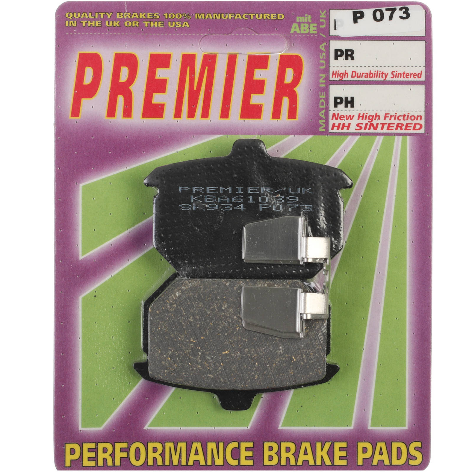 New PREMIER Brake Pads - P Organic Standard #PBP73 | Australian Moto Spares