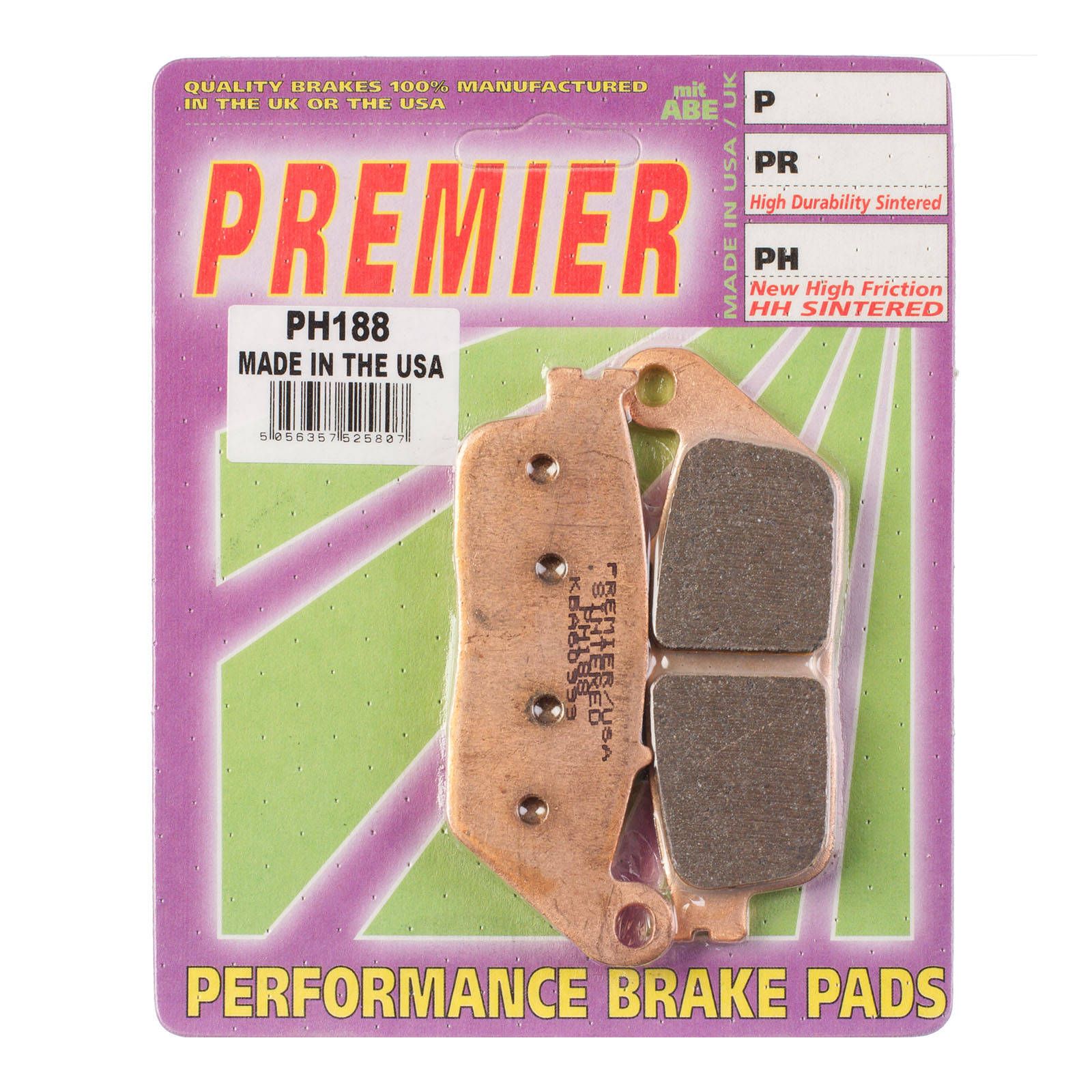 New PREMIER Brake Pad - PH Street Sintered #PBPH188