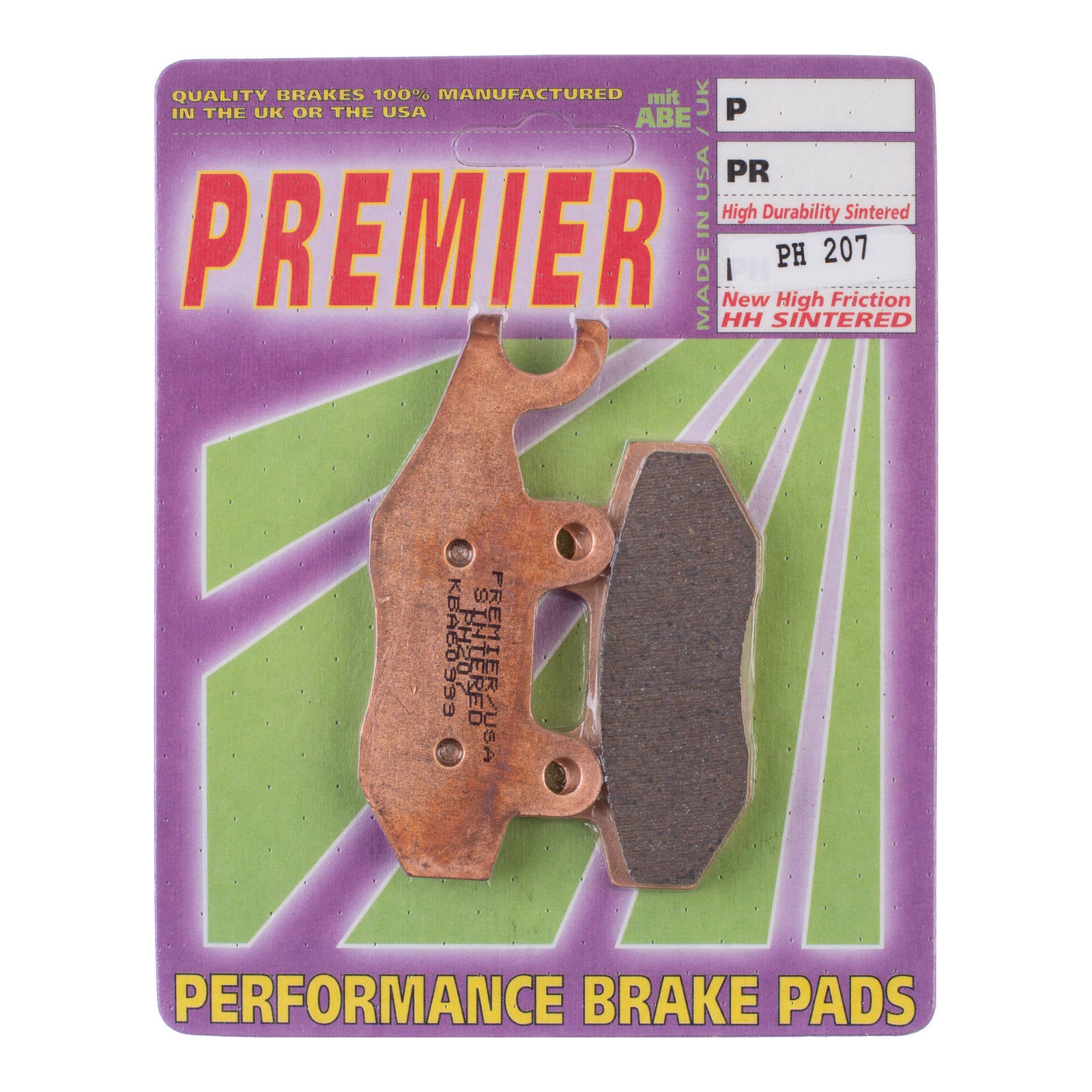 New PREMIER Brake Pad - PH Street Sintered (GF332S3) #PBPH207 | Australian Moto Spares