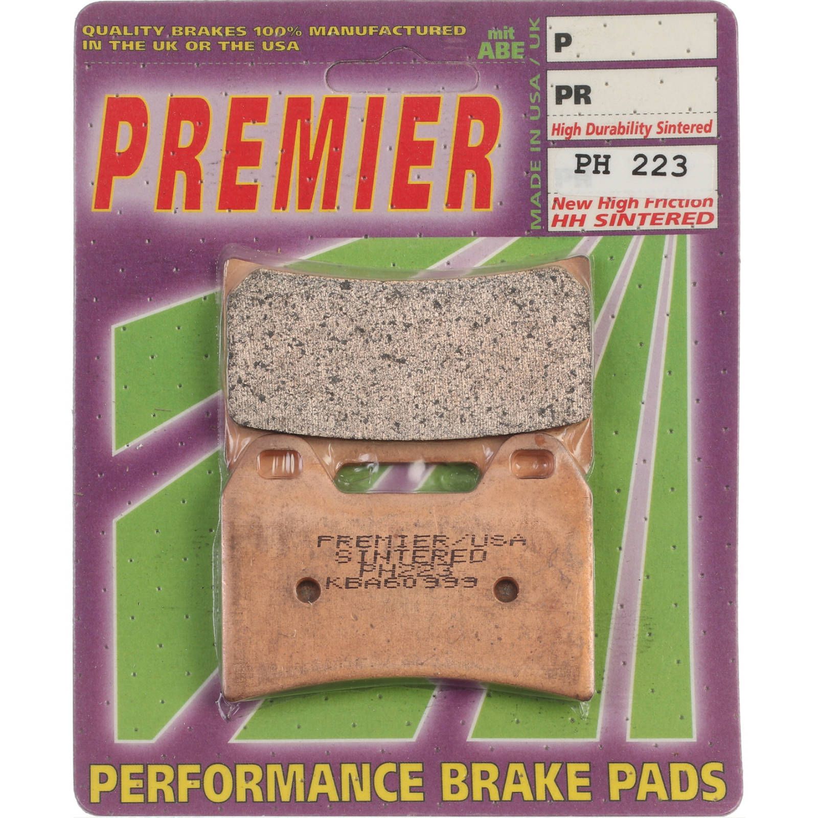 New PREMIER Brake Pad - PH Street Sintered (GF141S3) #PBPH223