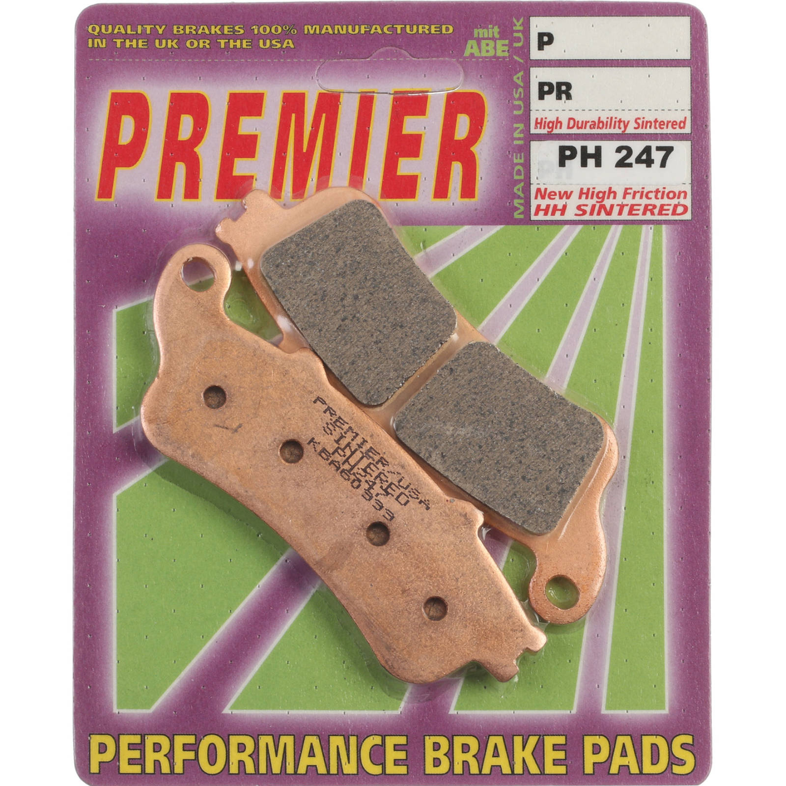 New PREMIER Brake Pad - PH Street Sintered (GF178S3) #PBPH247