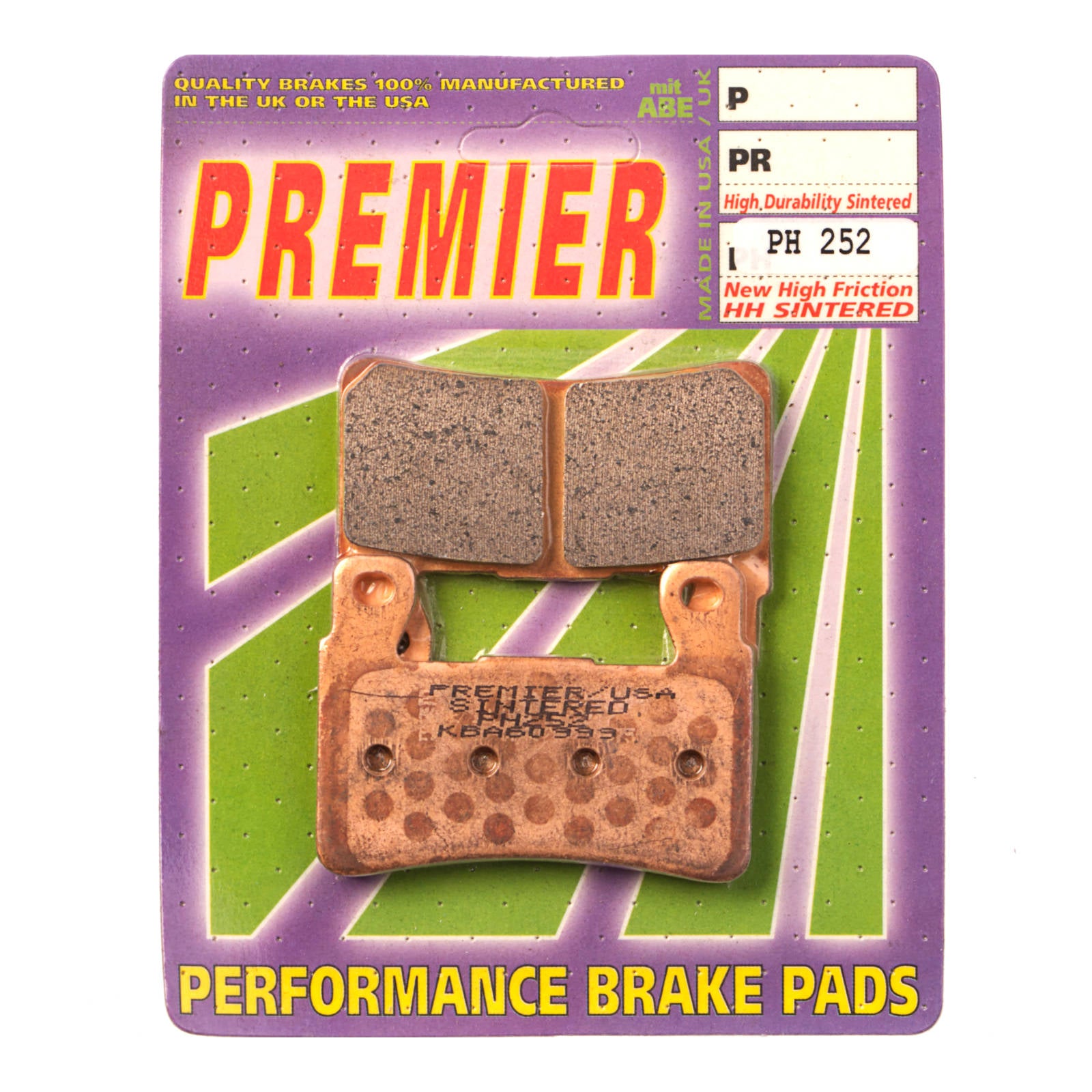 New PREMIER Brake Pads - PH Street Sintered #PBPH252 | Australian Moto Spares
