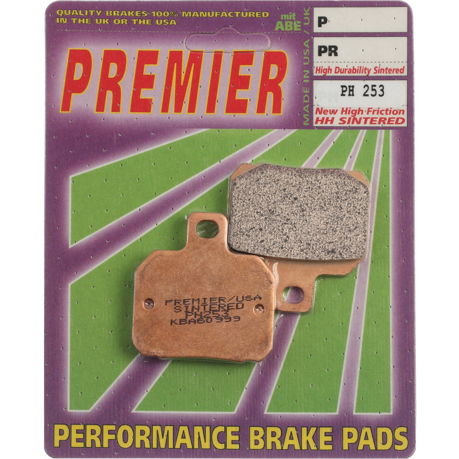New PREMIER Brake Pad - PH Street Sintered (GF152S3) #PBPH253